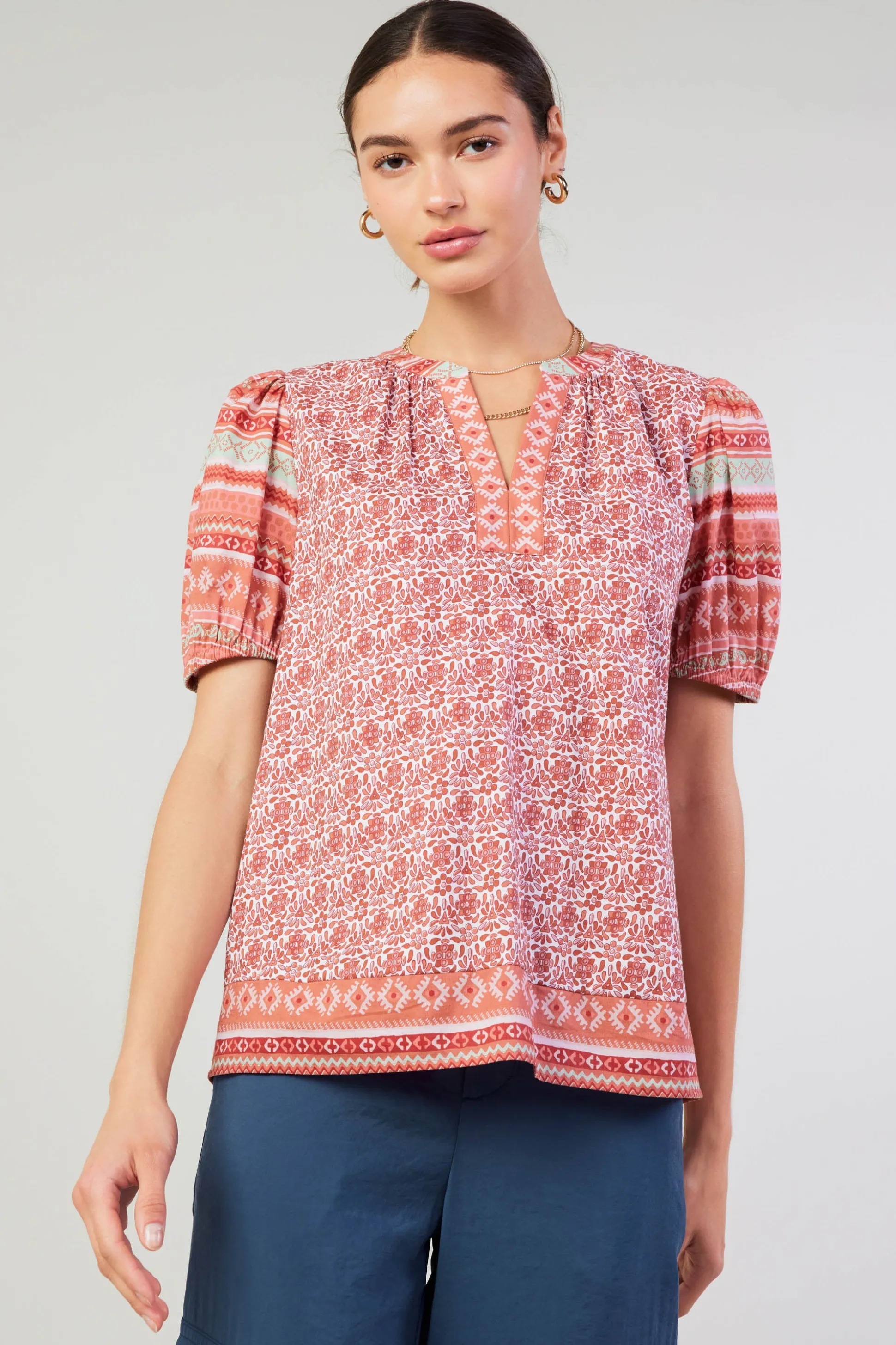 Floral Bohemian Top<Current Air Sale