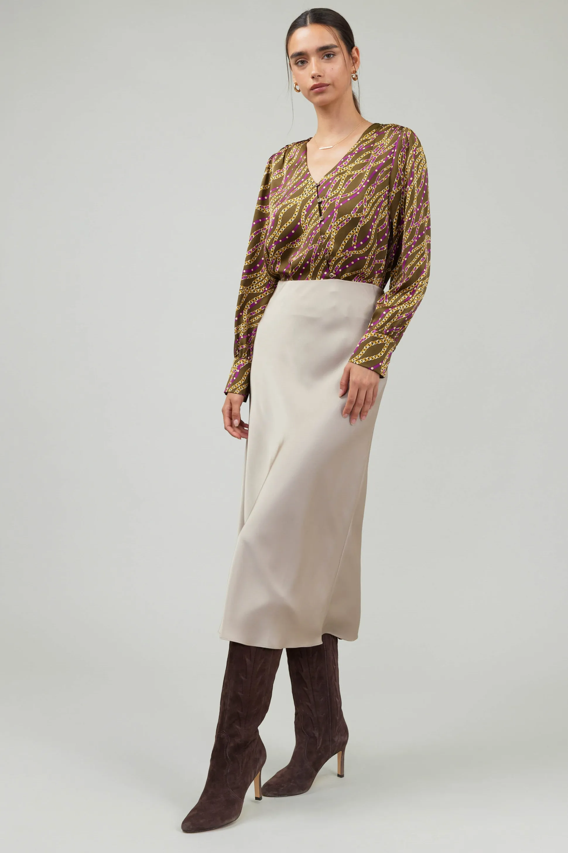 Bias Midi Skirt<Current Air Discount