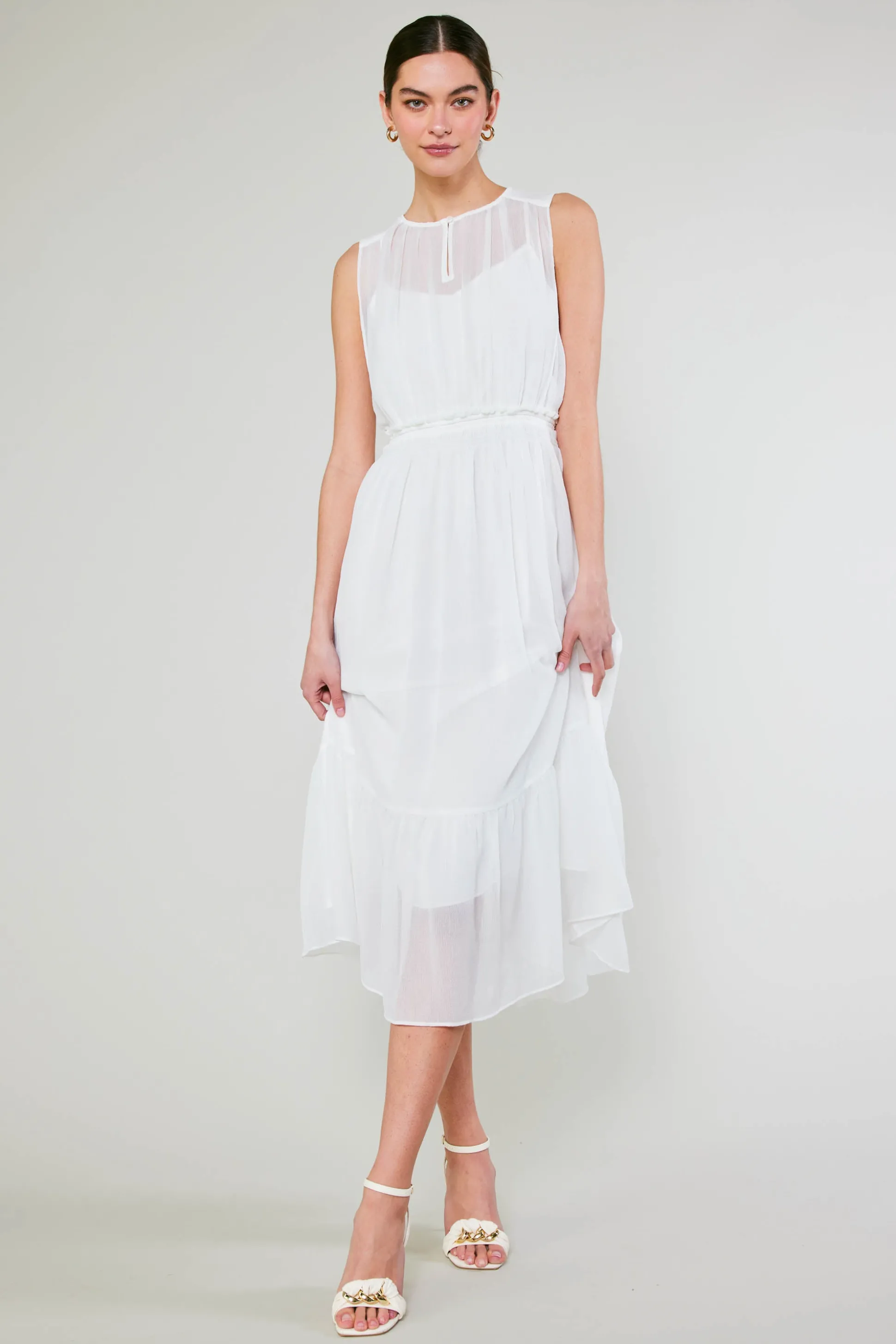 Overlayed Midi Dress<Current Air Clearance
