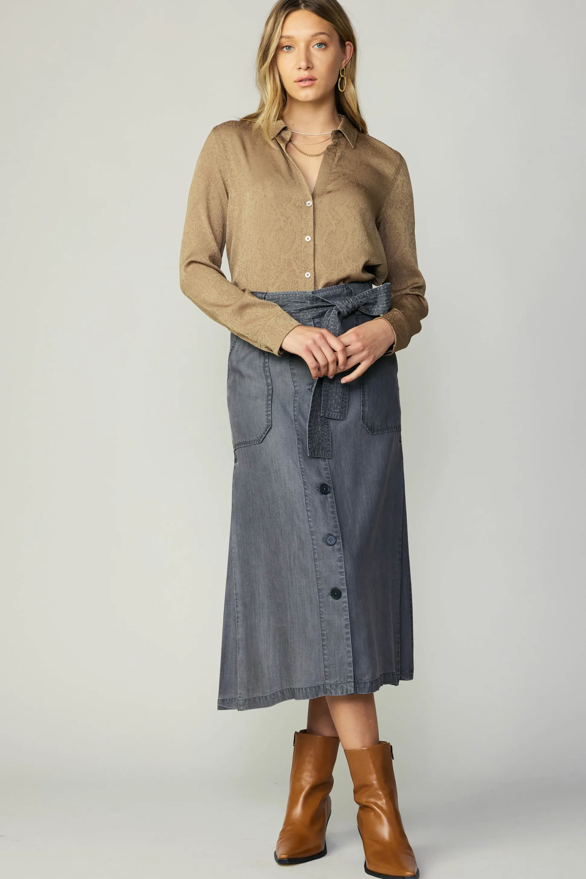 Washed Utility Skirt<Current Air Hot