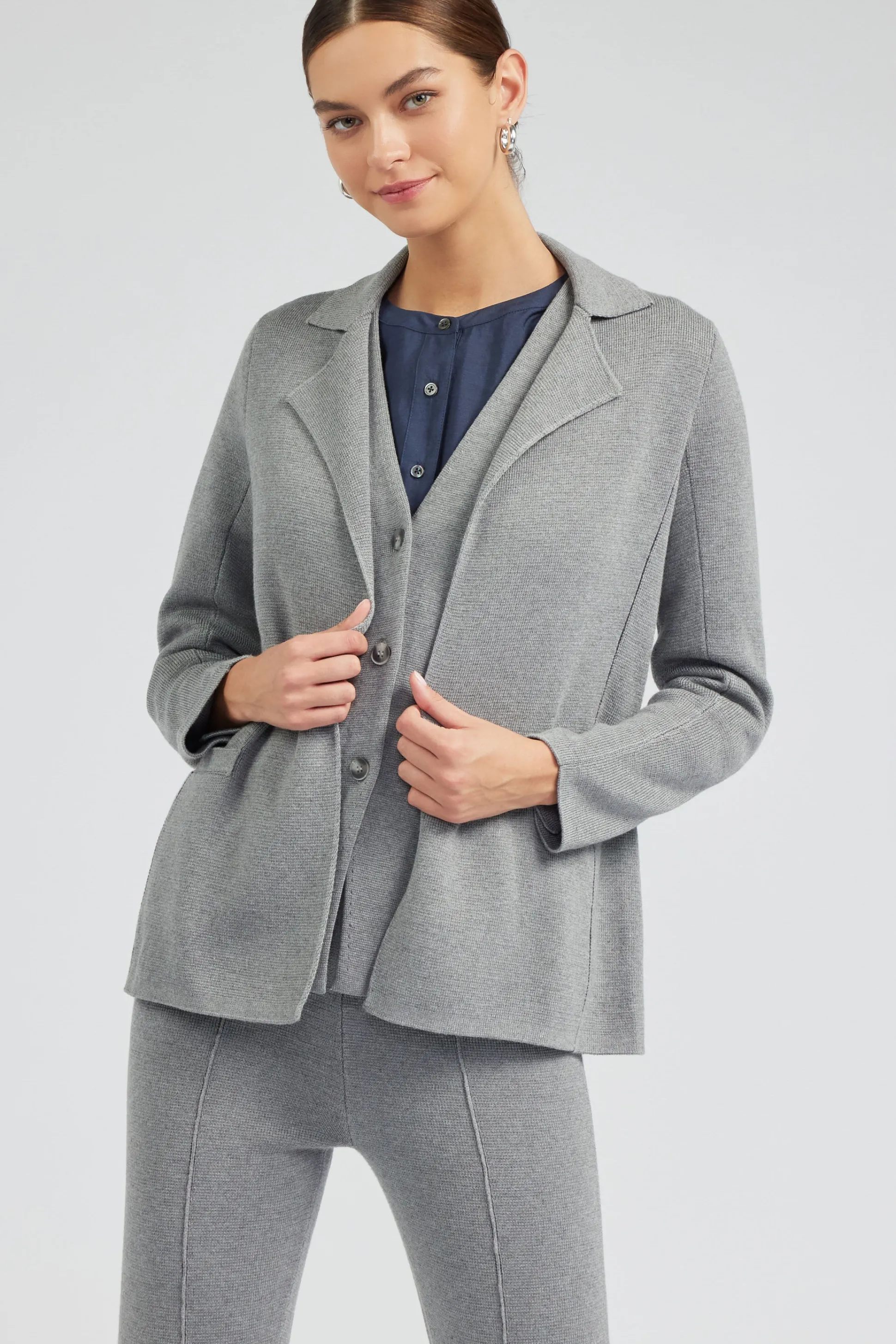 Knitted Blazer<Current Air New