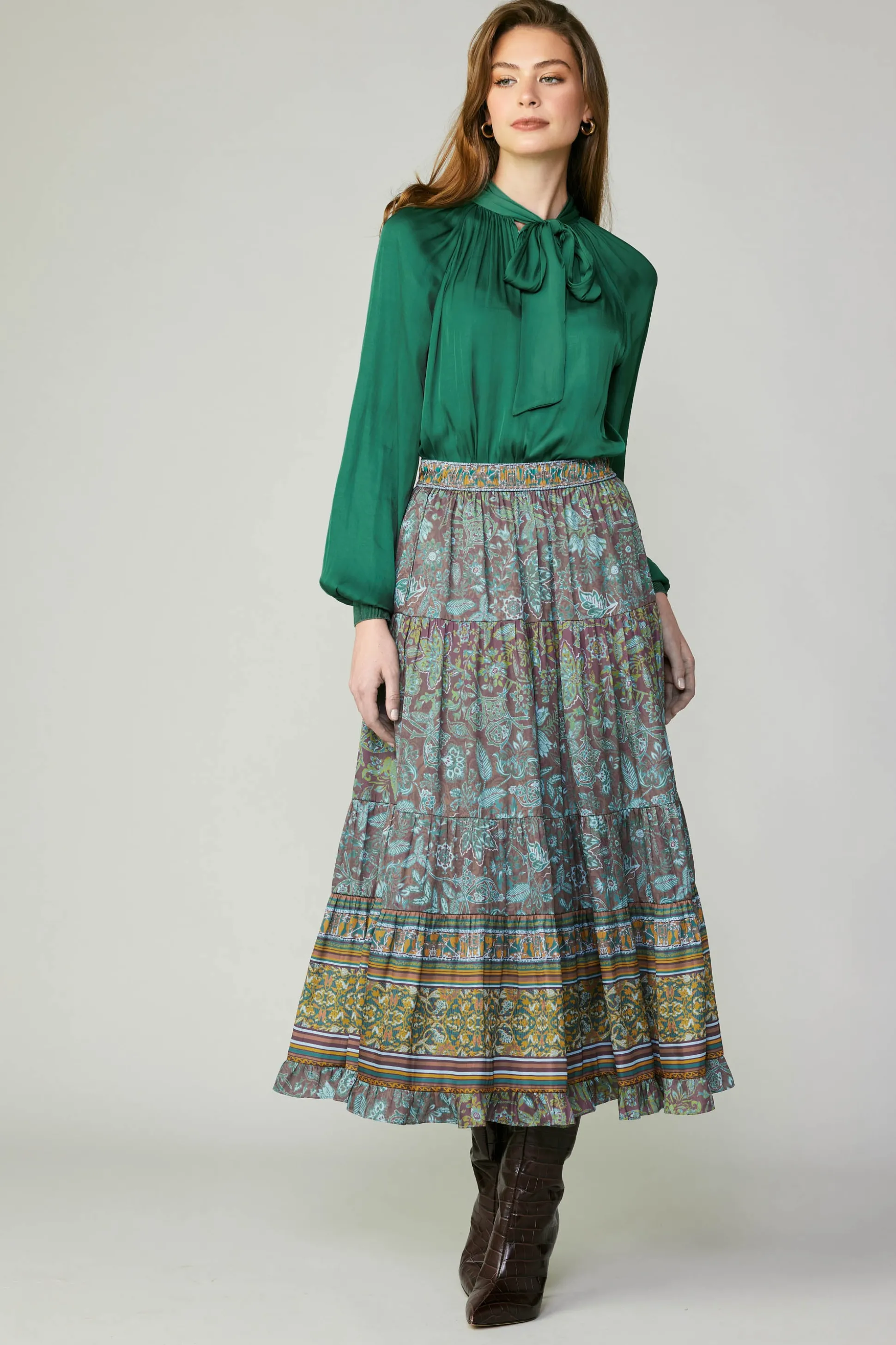 Border Printed Floral Skirt<Current Air Sale