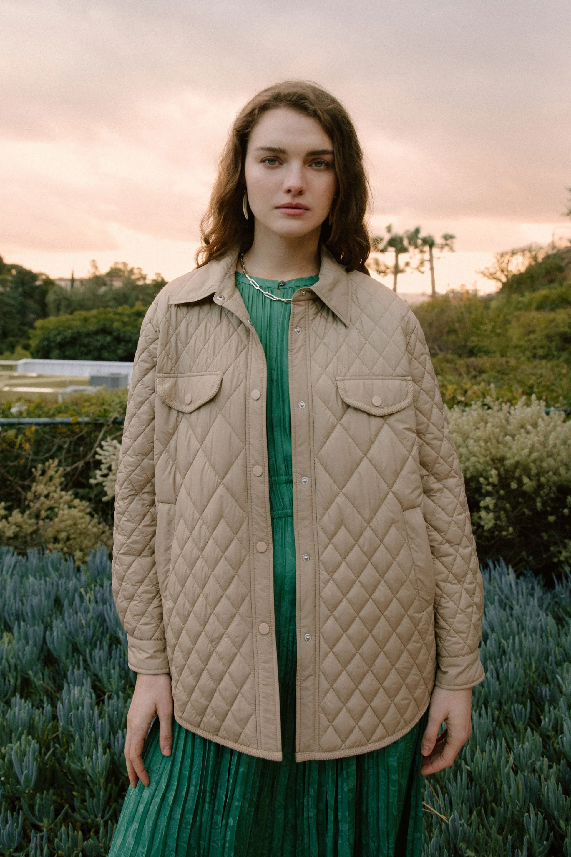 Diamond Quilted Jacket<Current Air Hot