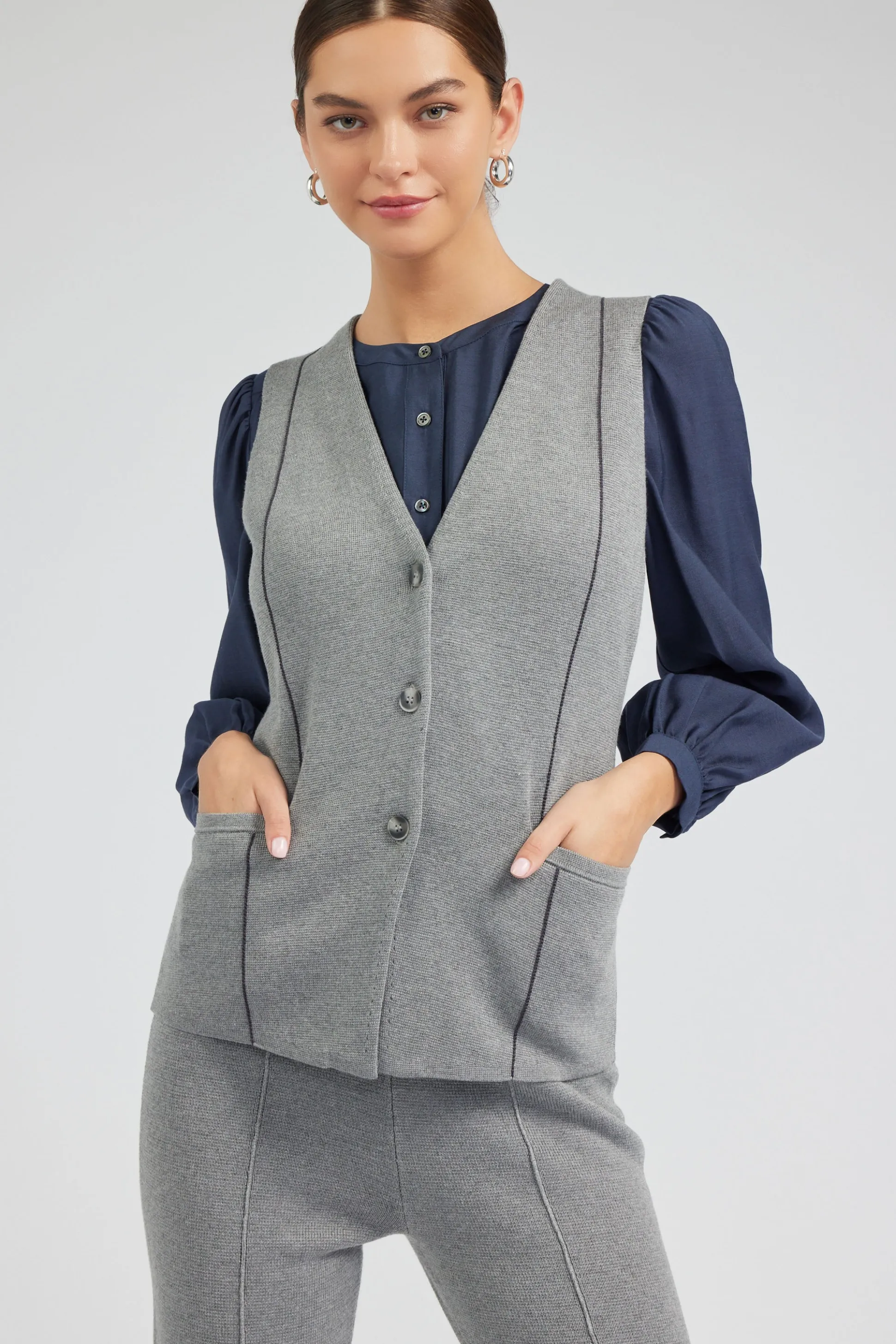 Knit Vest<Current Air Discount