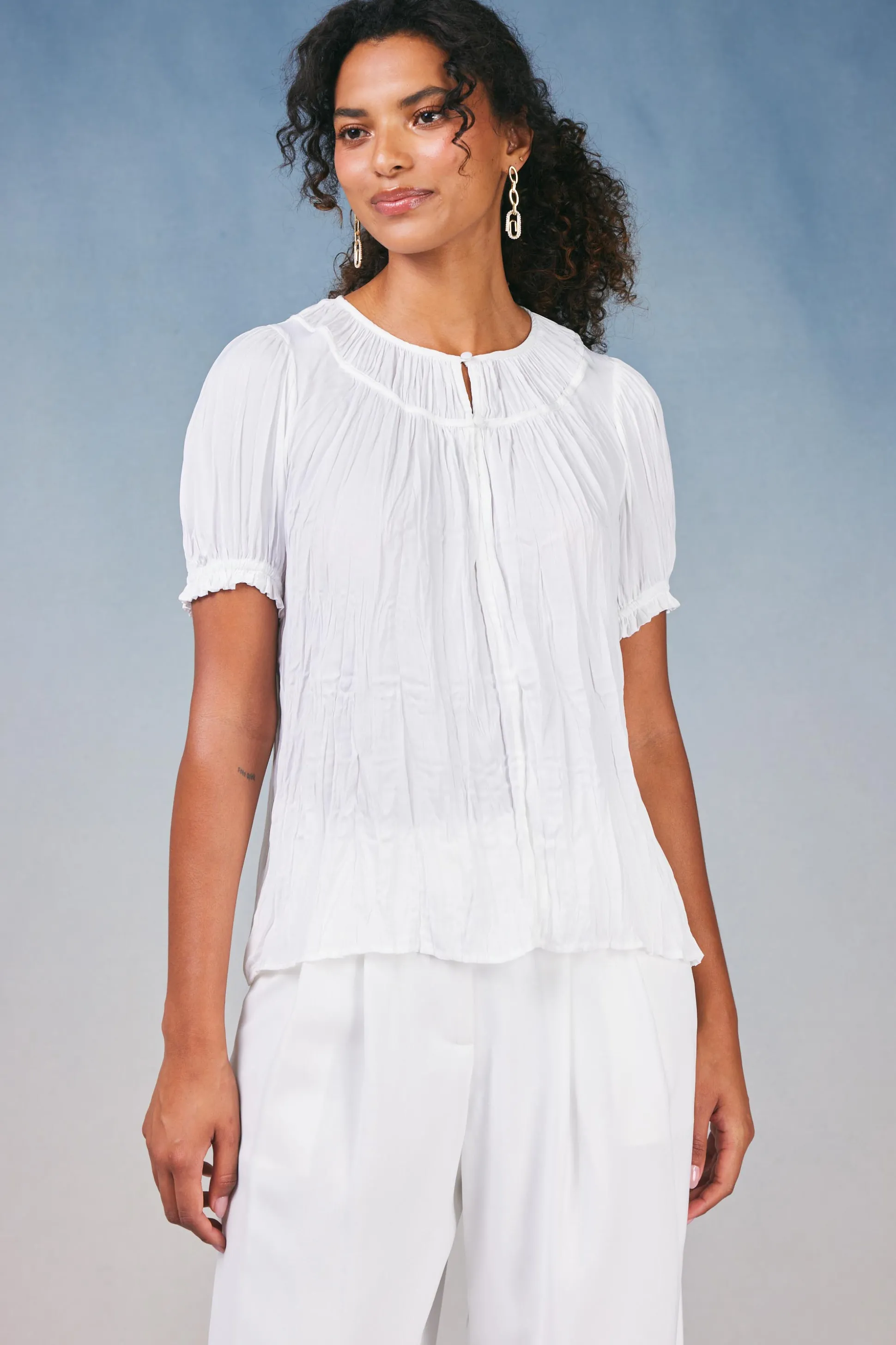 Brooklyn Crinkle Top<Current Air Sale