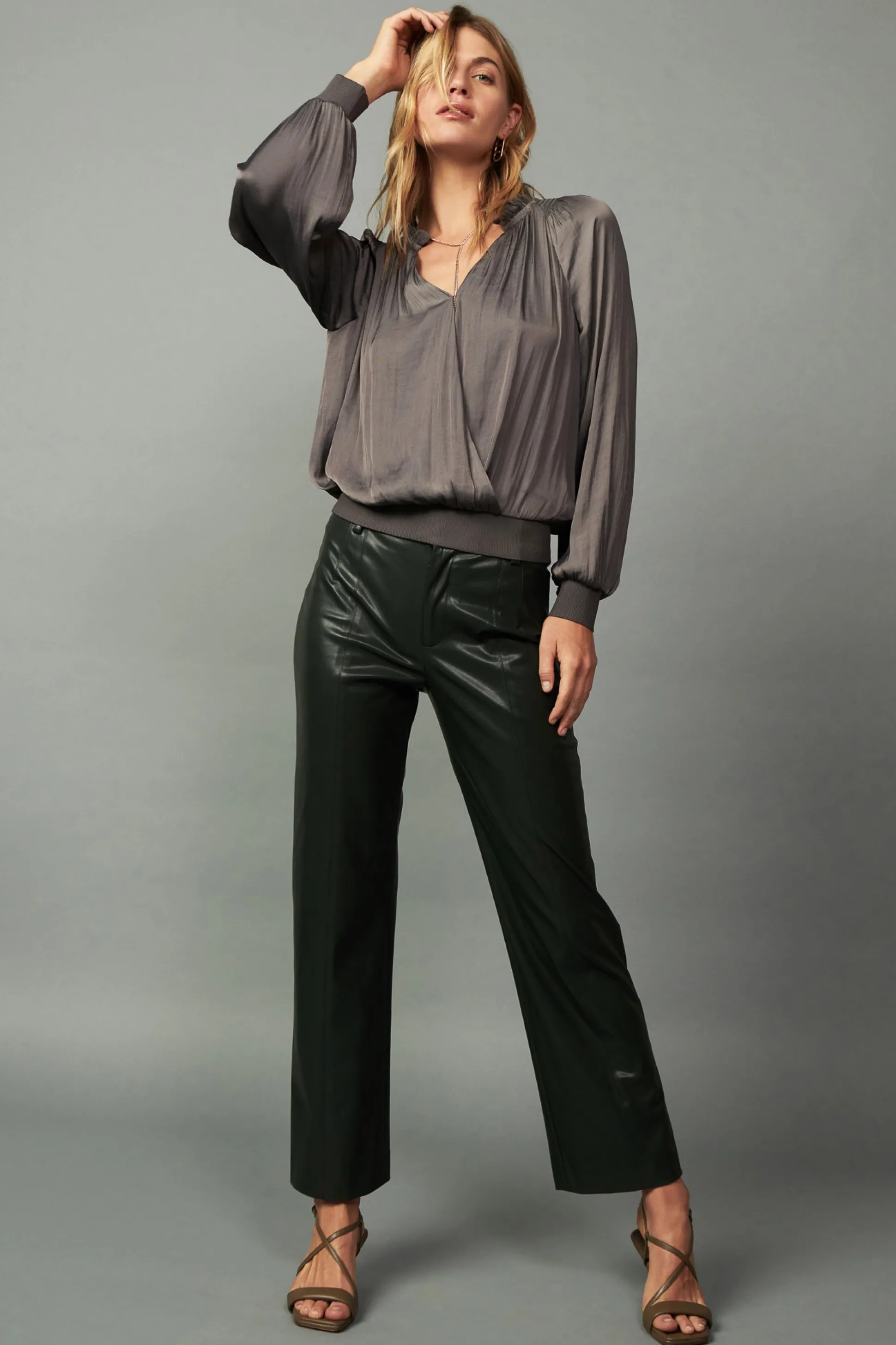 Ruffled Surplice Blouse<Current Air Hot