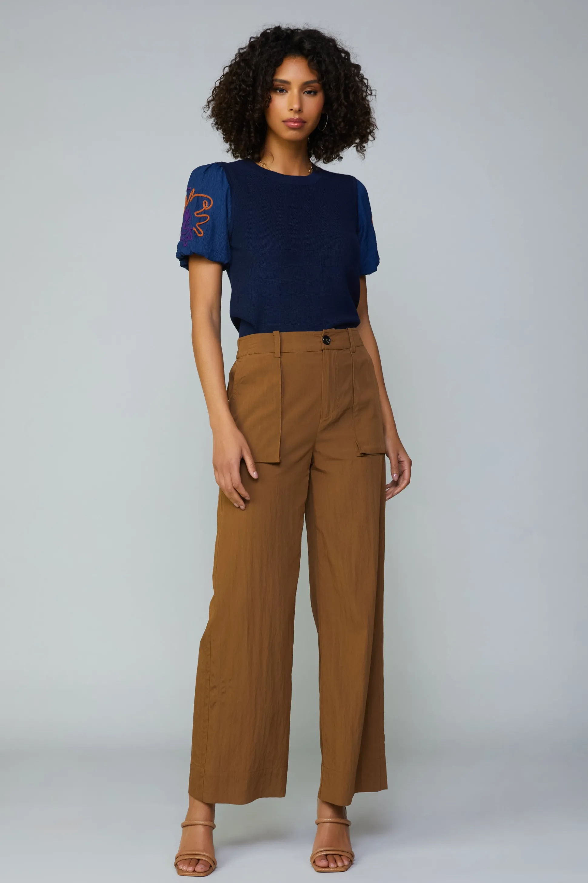 Texture Stitch Sweater Top<Current Air New