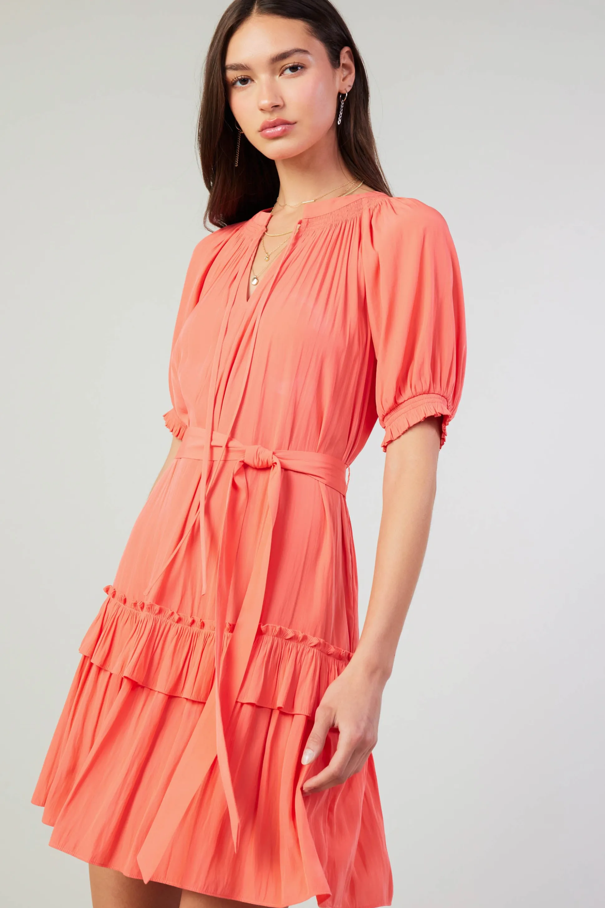 Coletta Smocked Yoke Mini Dress<Current Air Sale