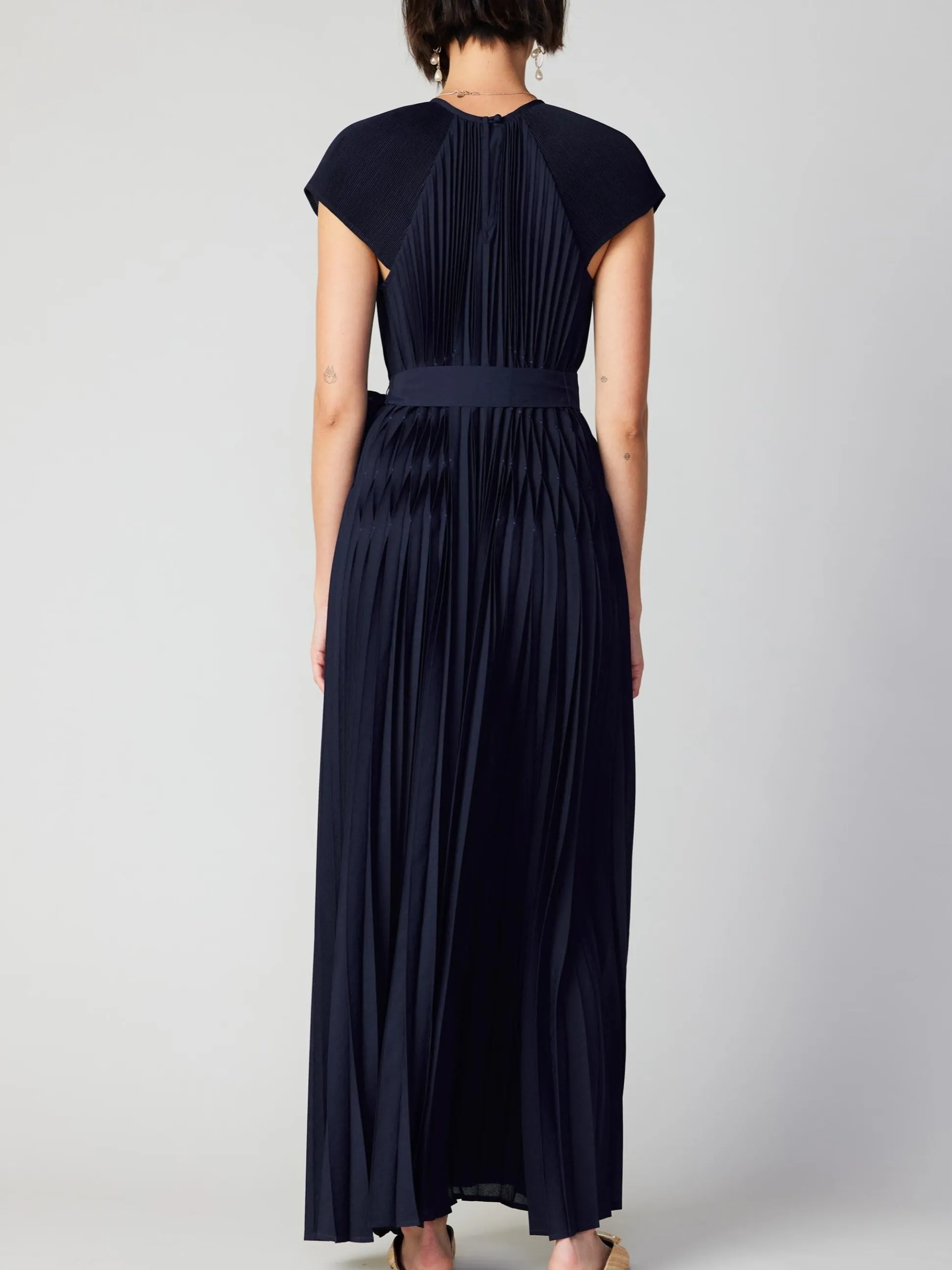 Mona Pleated Maxi Dress<Current Air Discount