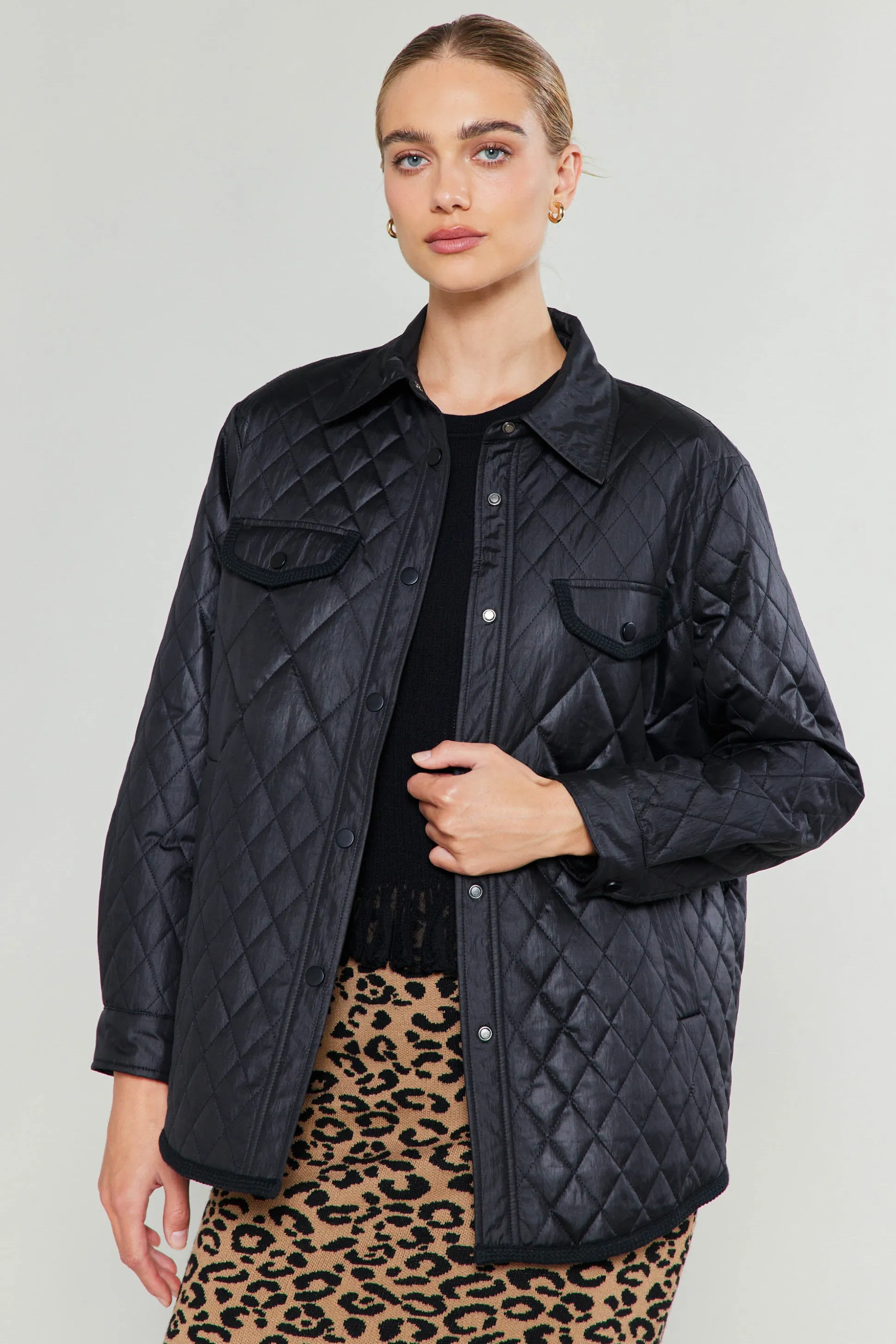 Diamond Quilted Jacket<Current Air Best