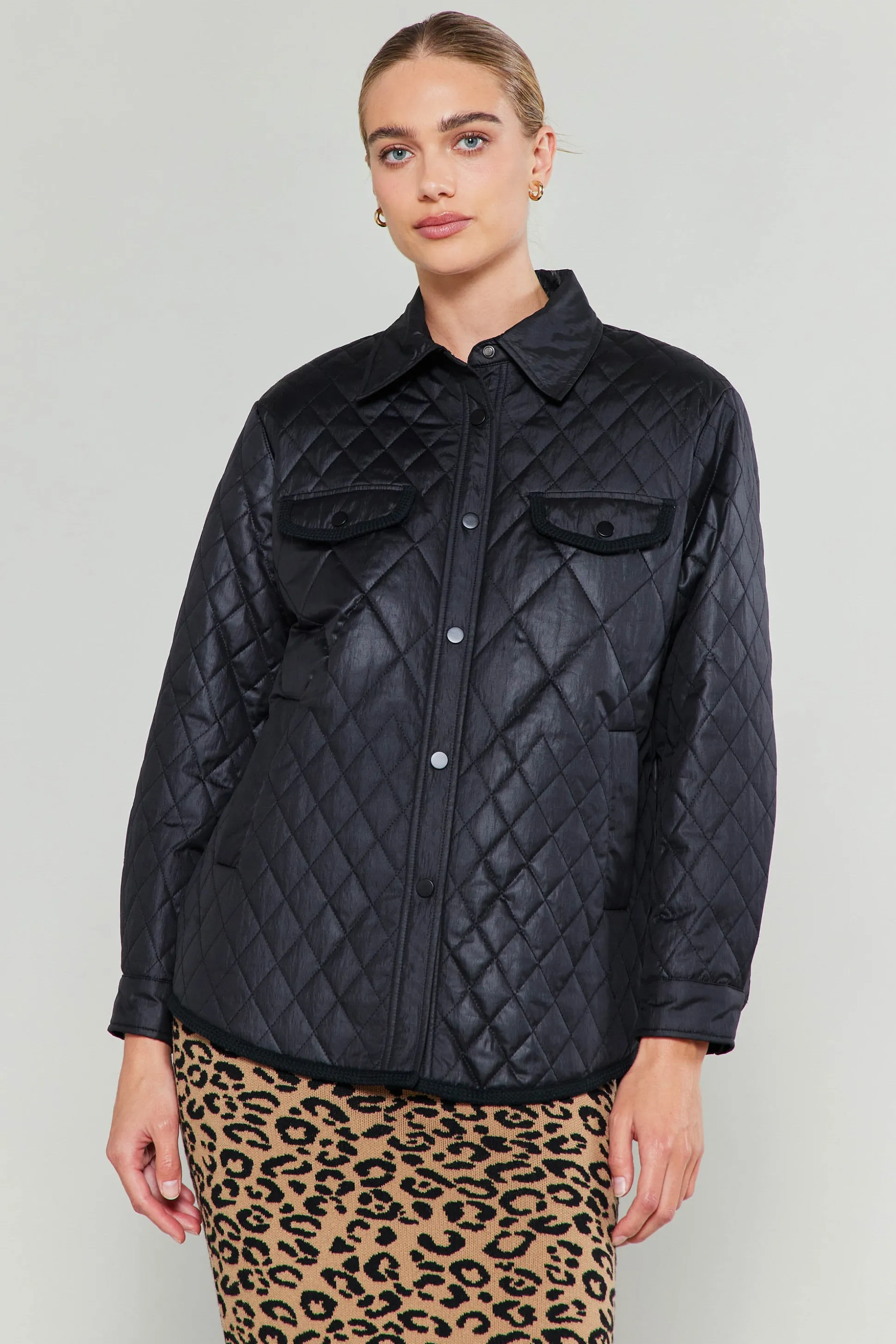 Diamond Quilted Jacket<Current Air Best