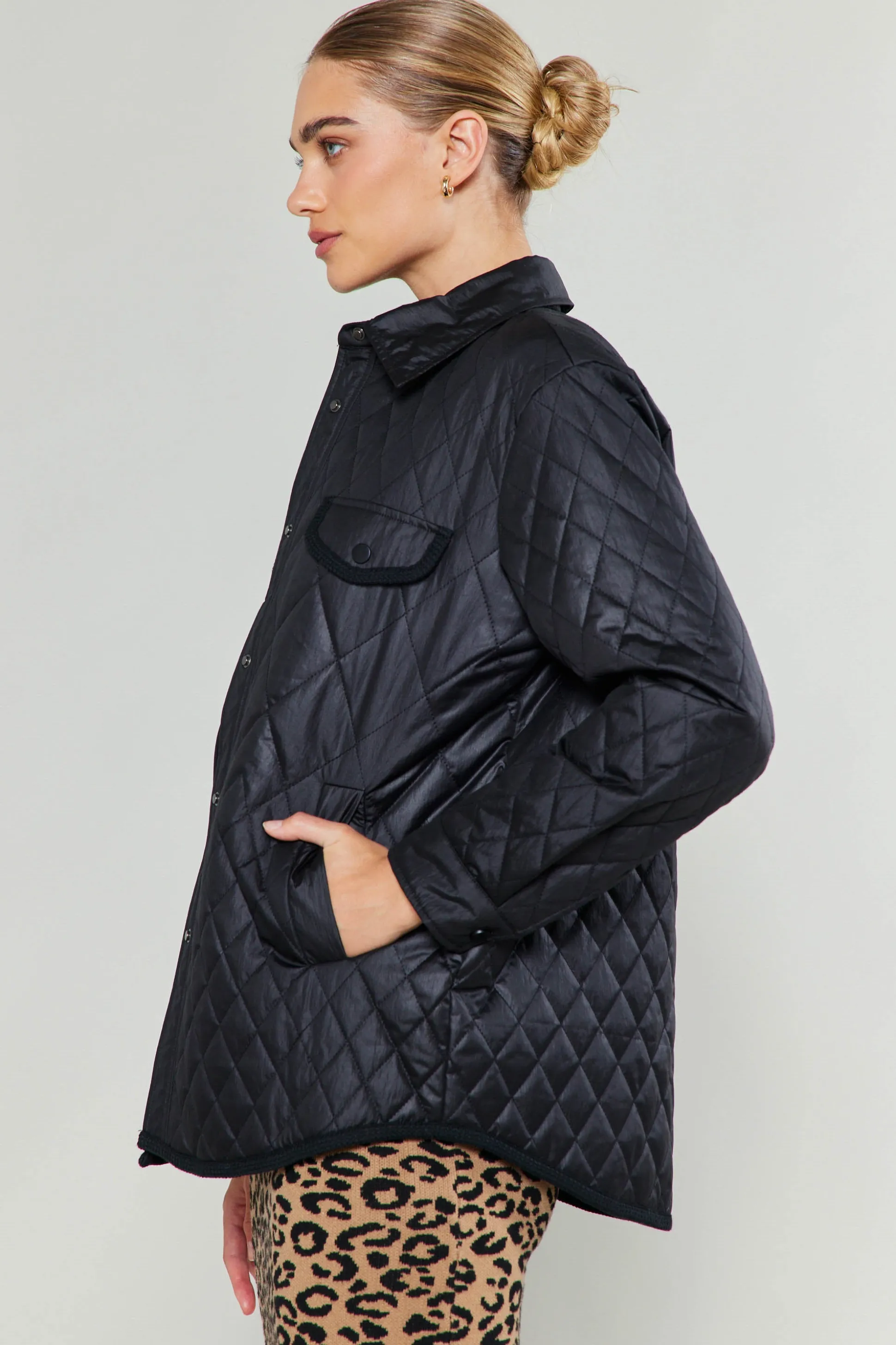 Diamond Quilted Jacket<Current Air Best