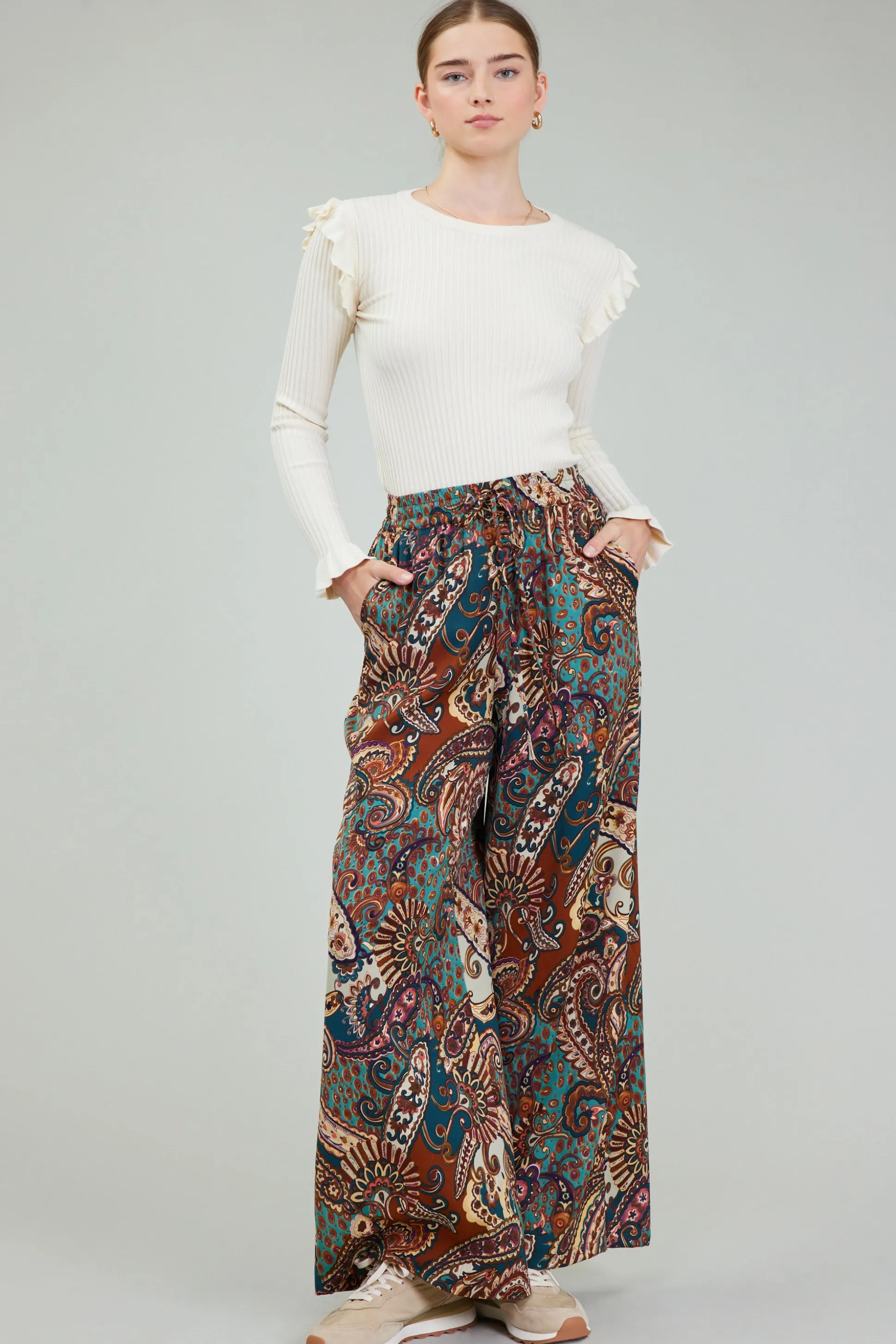 Mixed Print Pants<Current Air Hot