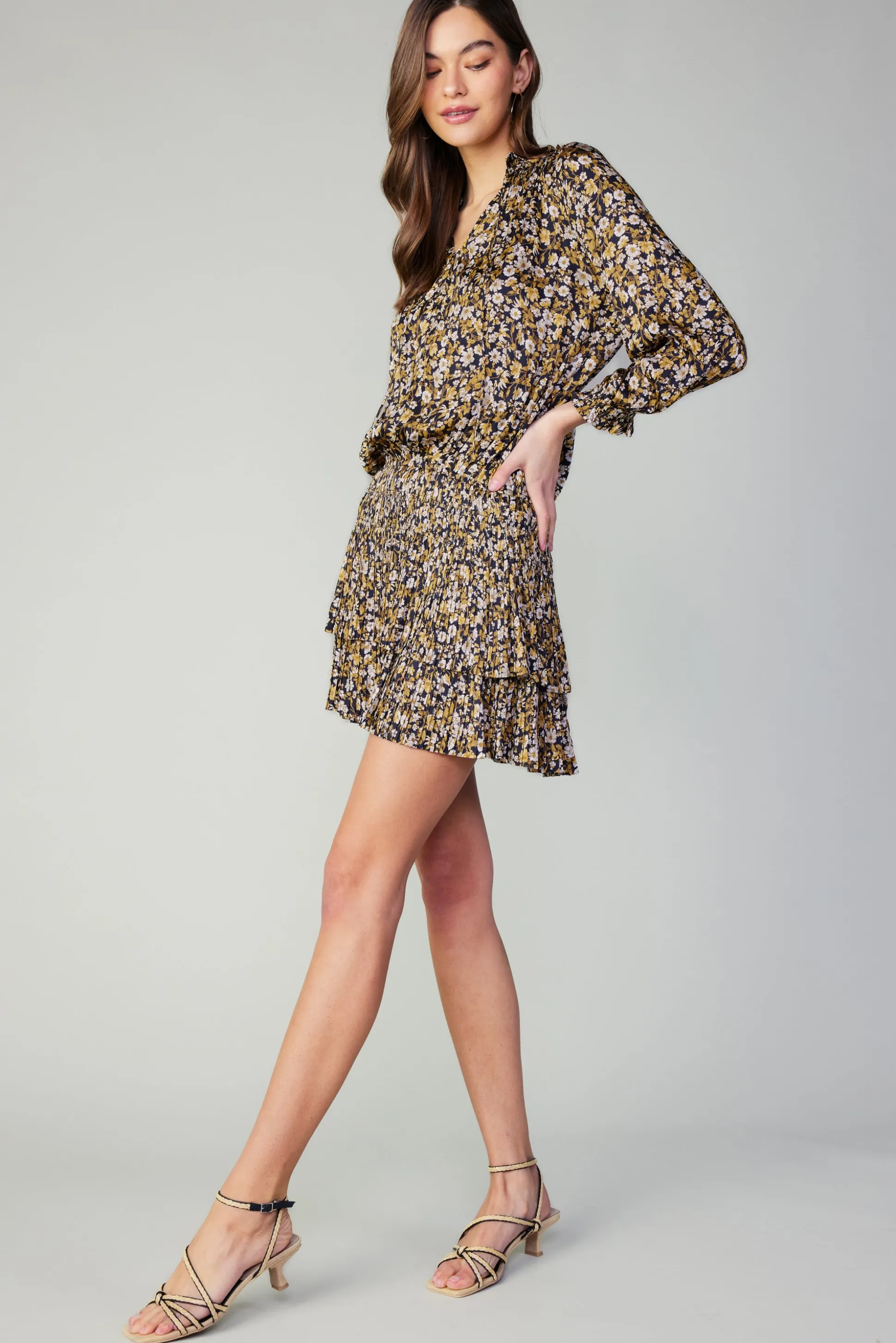 Aurelie Floral Print Mini Dress<Current Air New