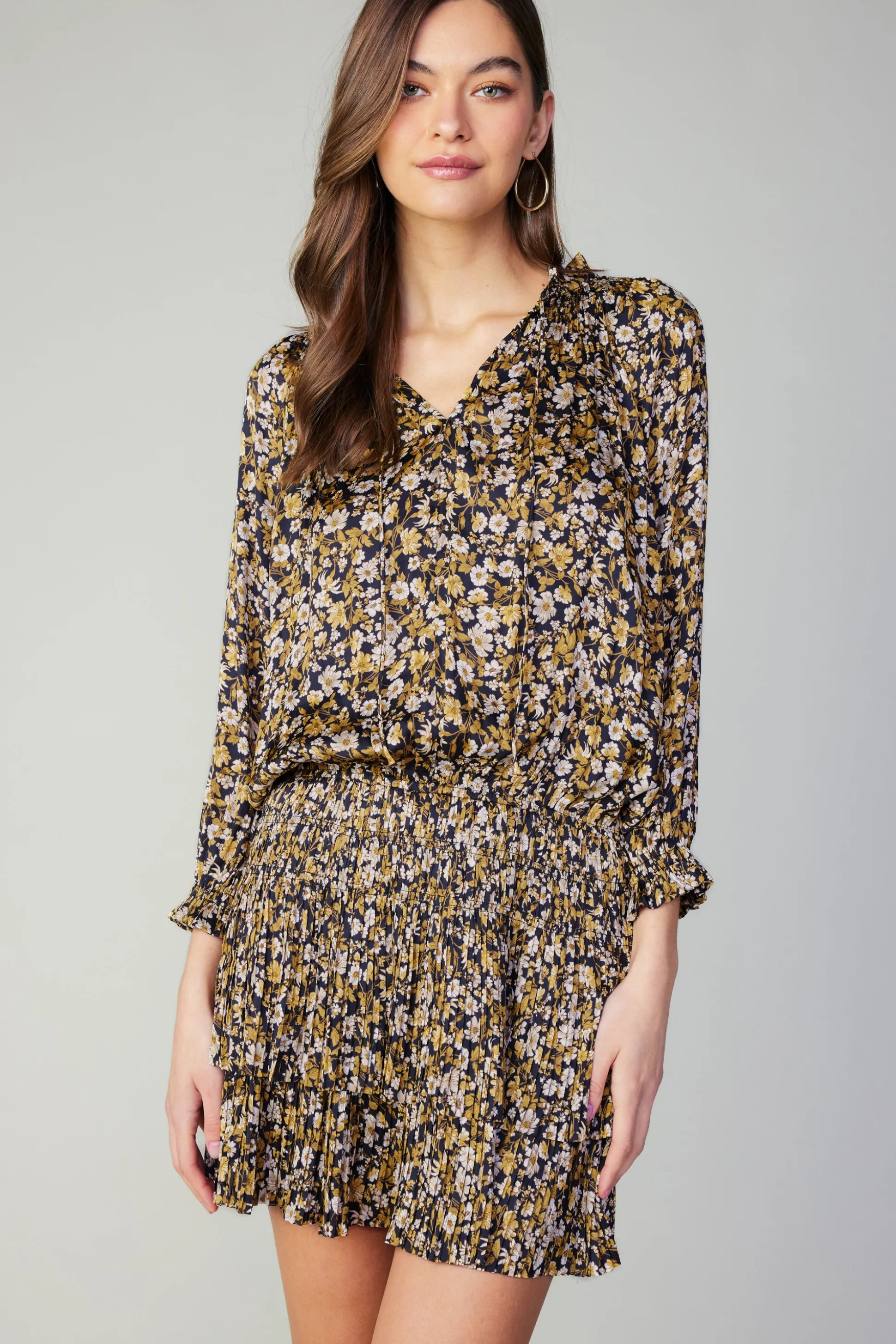 Aurelie Floral Print Mini Dress<Current Air New