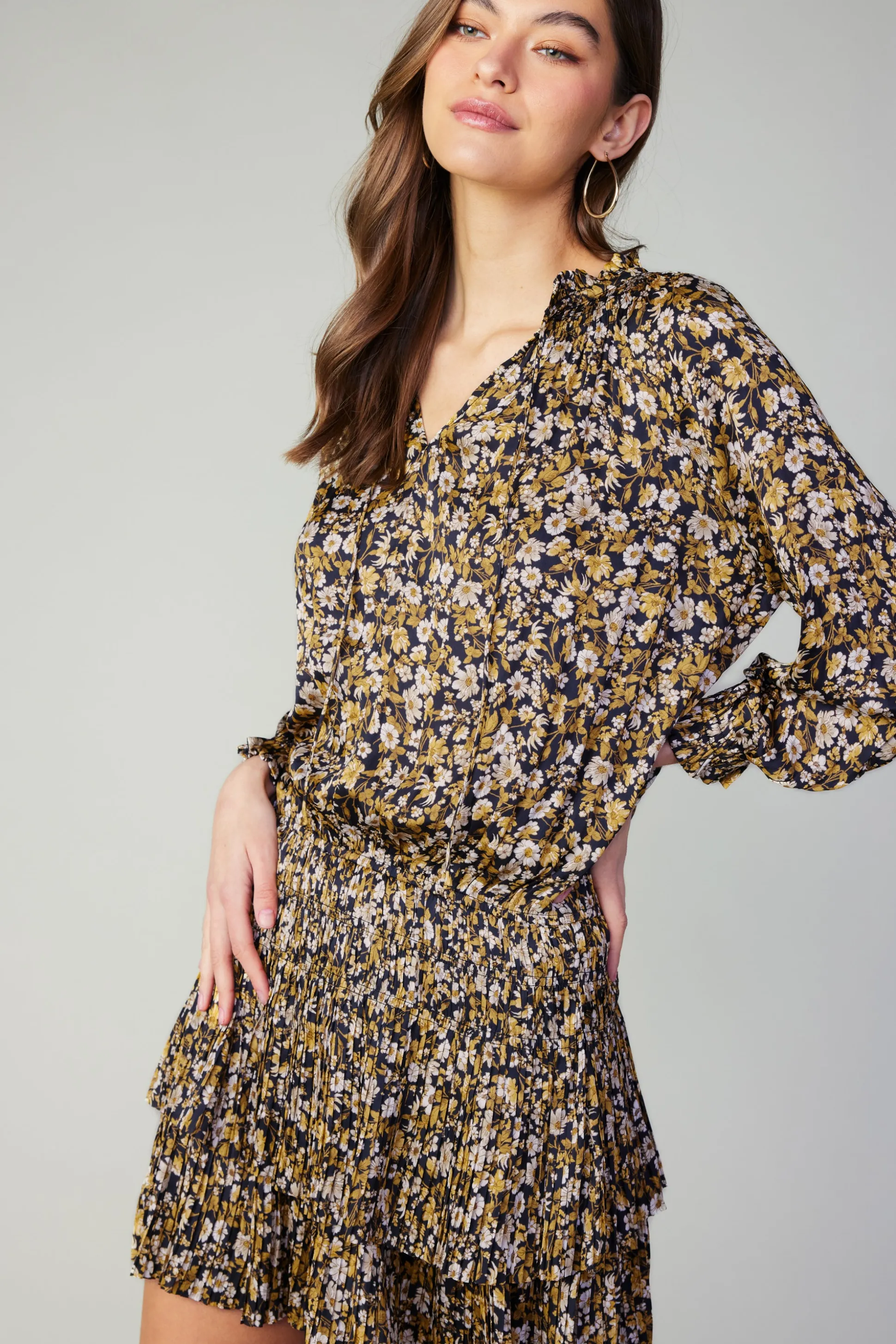 Aurelie Floral Print Mini Dress<Current Air New