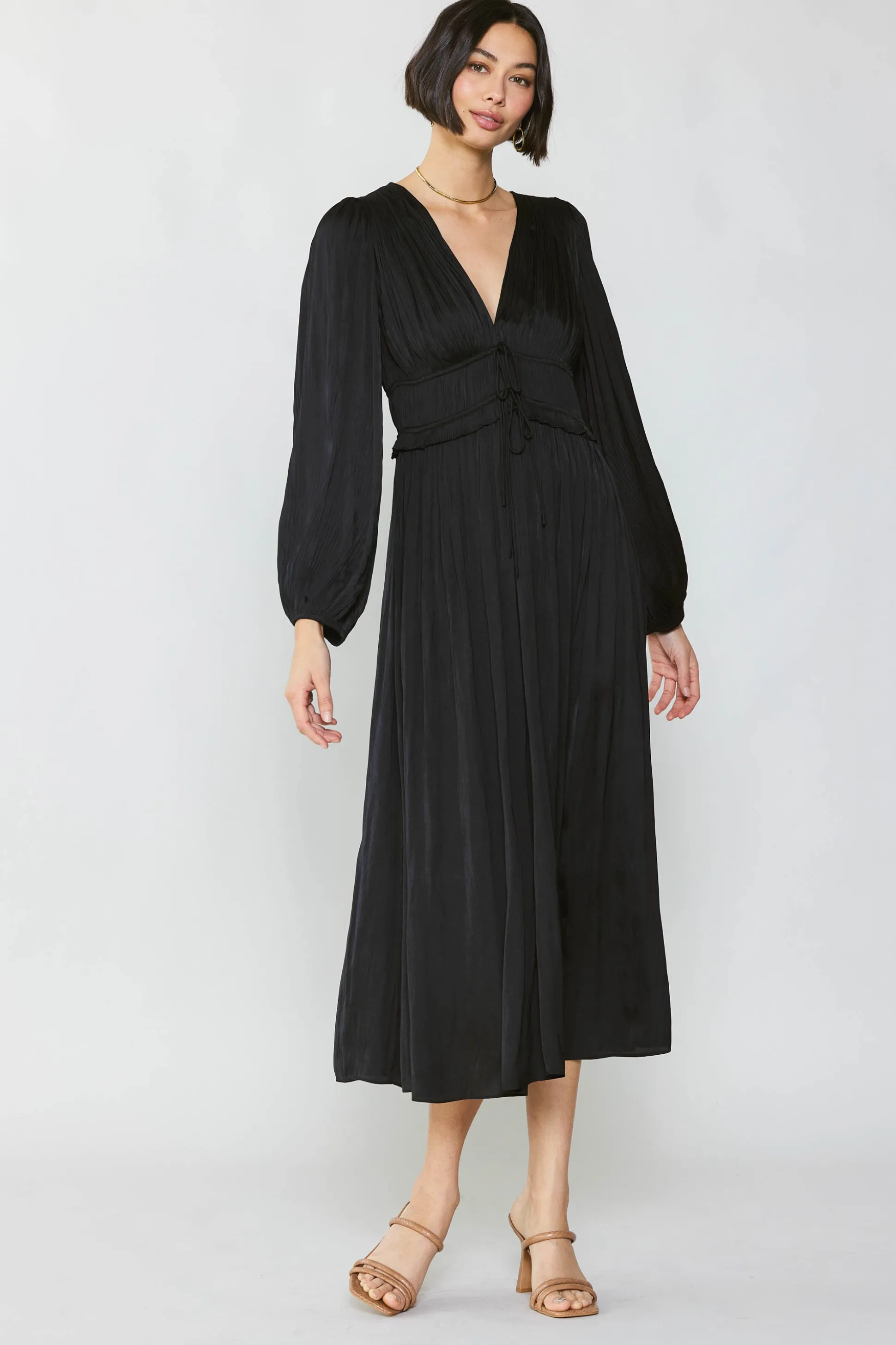 Sidonie Pleated Maxi Dress<Current Air Fashion