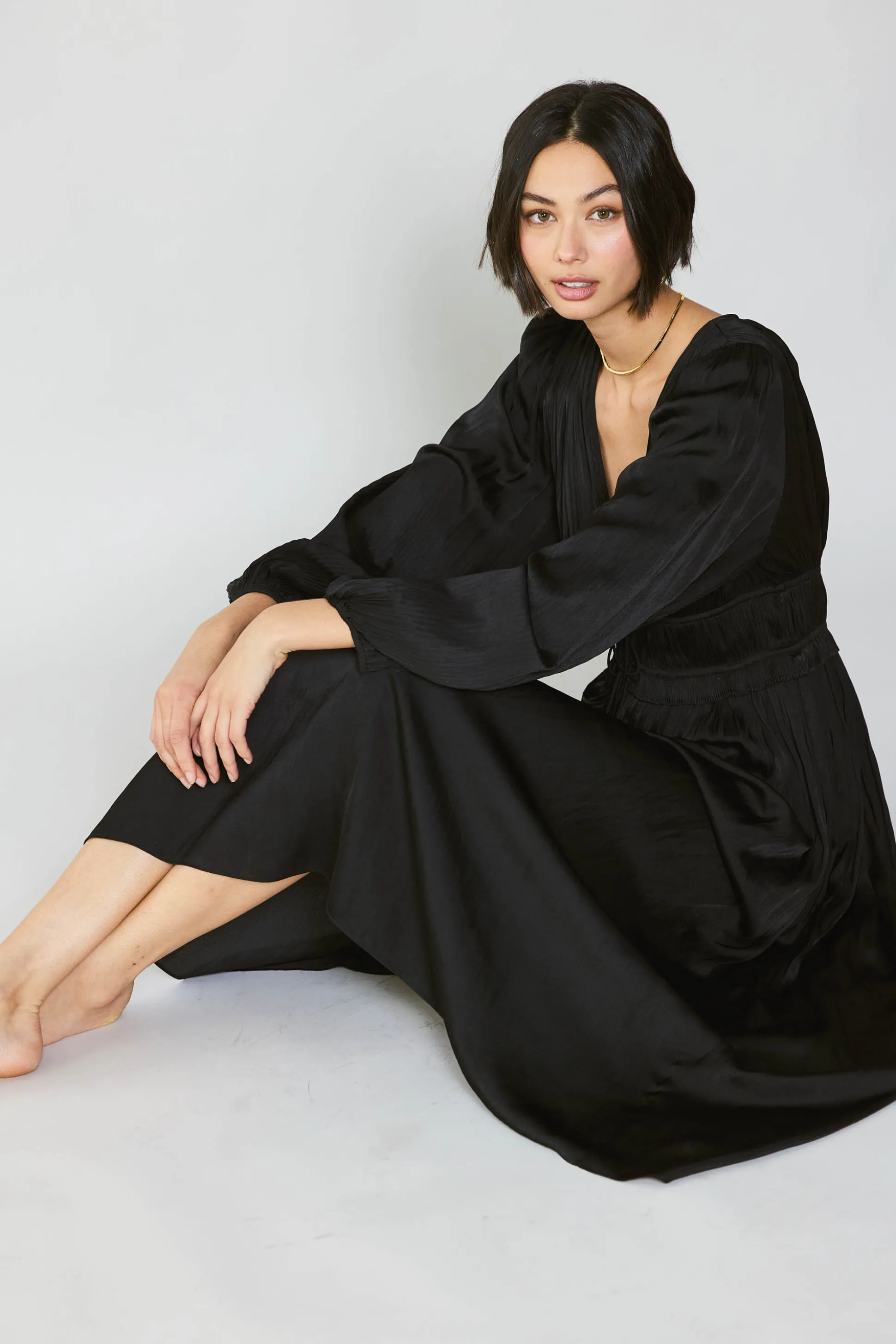 Sidonie Pleated Maxi Dress<Current Air Fashion