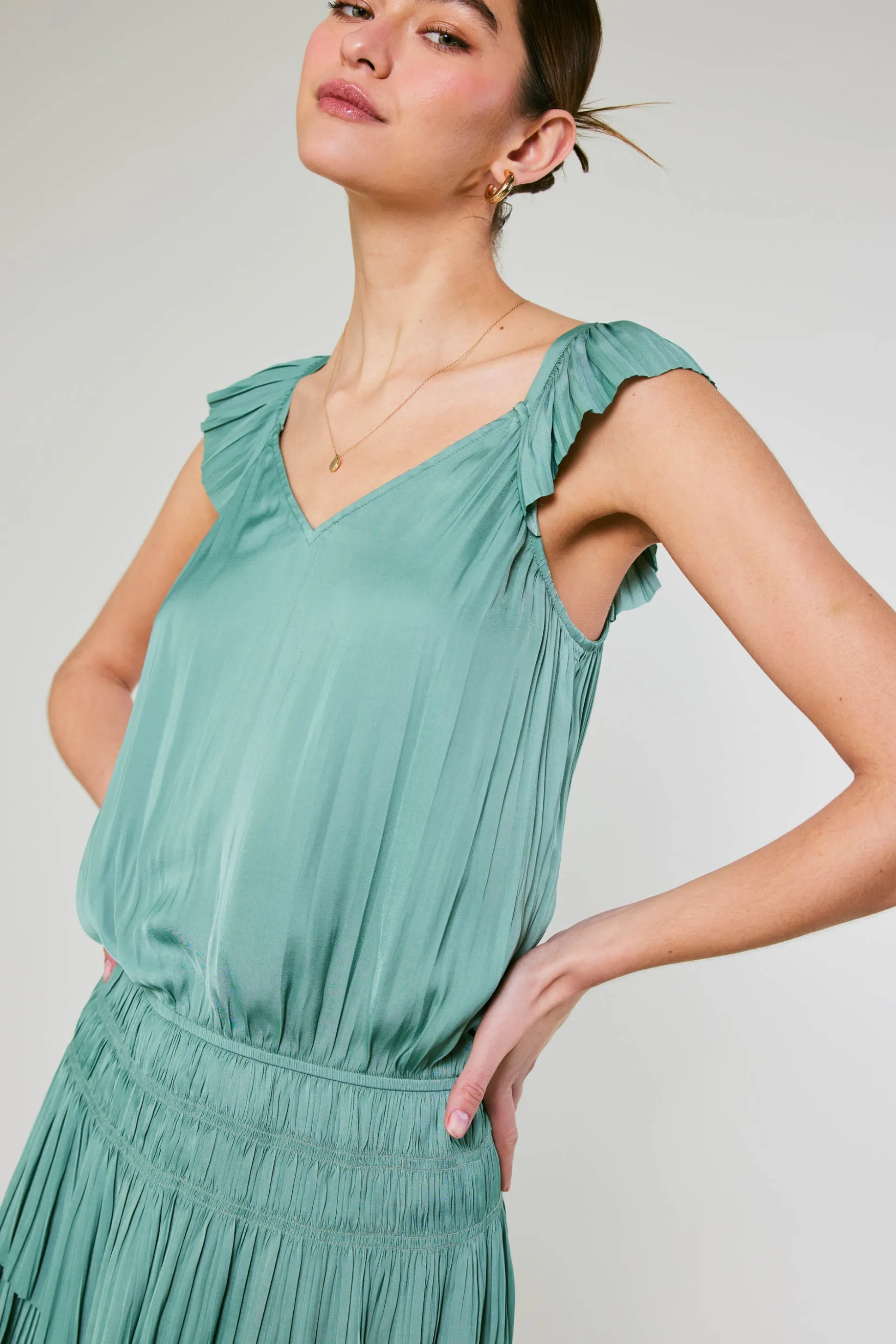 Sweetheart Smocked Mini Dress<Current Air Sale