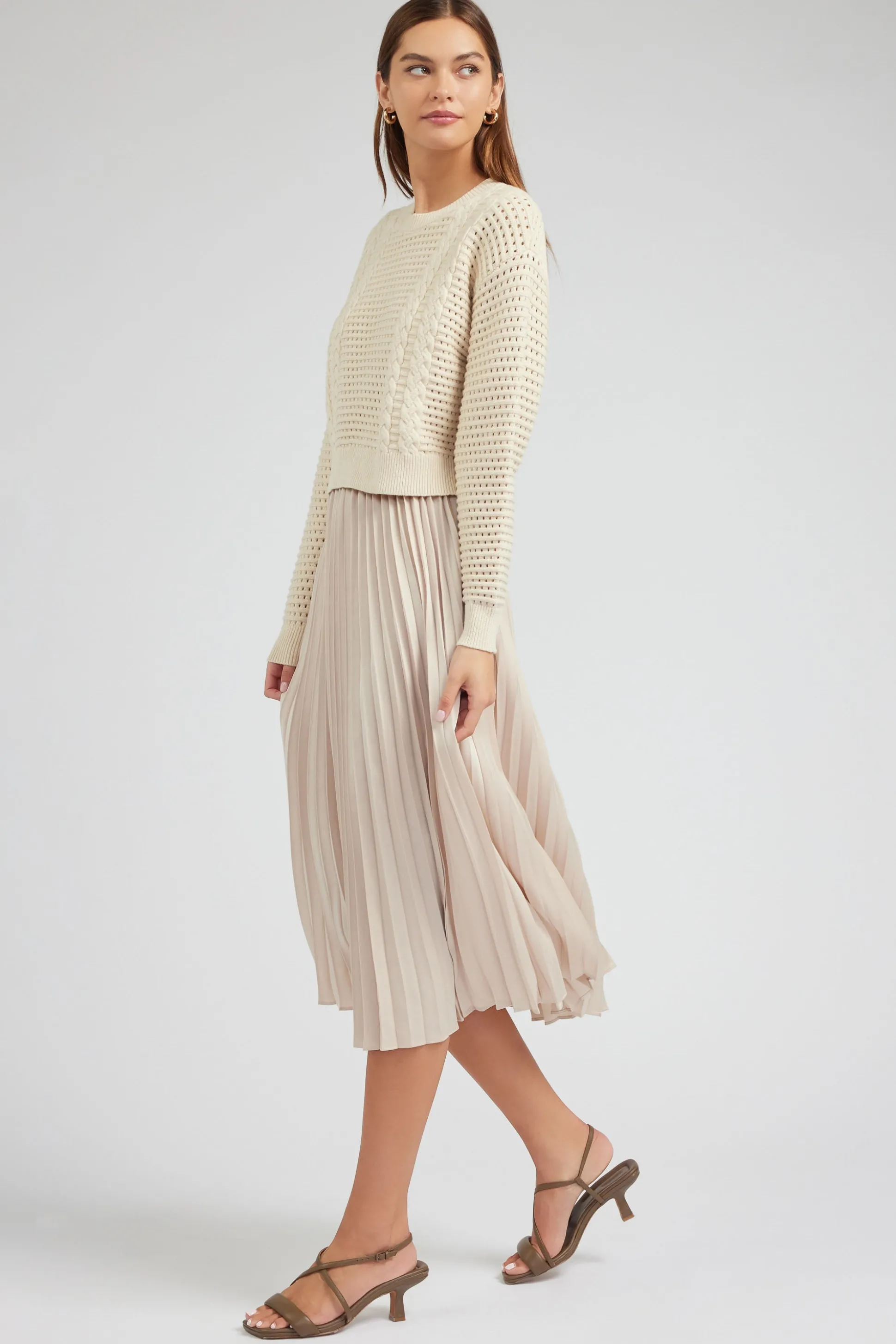 Sweater & Pleated Dress Set<Current Air Sale