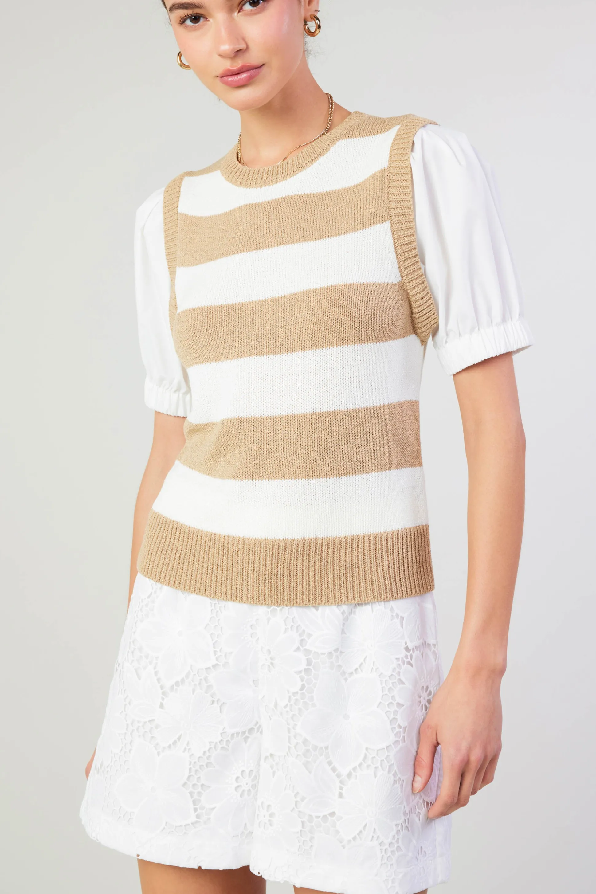 Striped Sweater Top<Current Air Sale