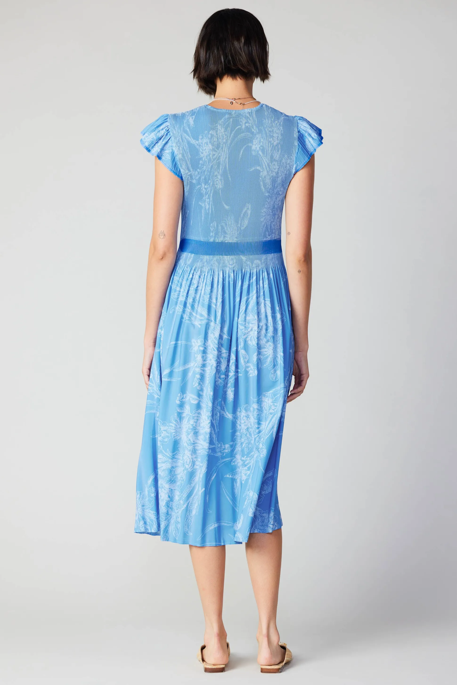 Carolina Pleated Skirt Midi Dress<Current Air Best