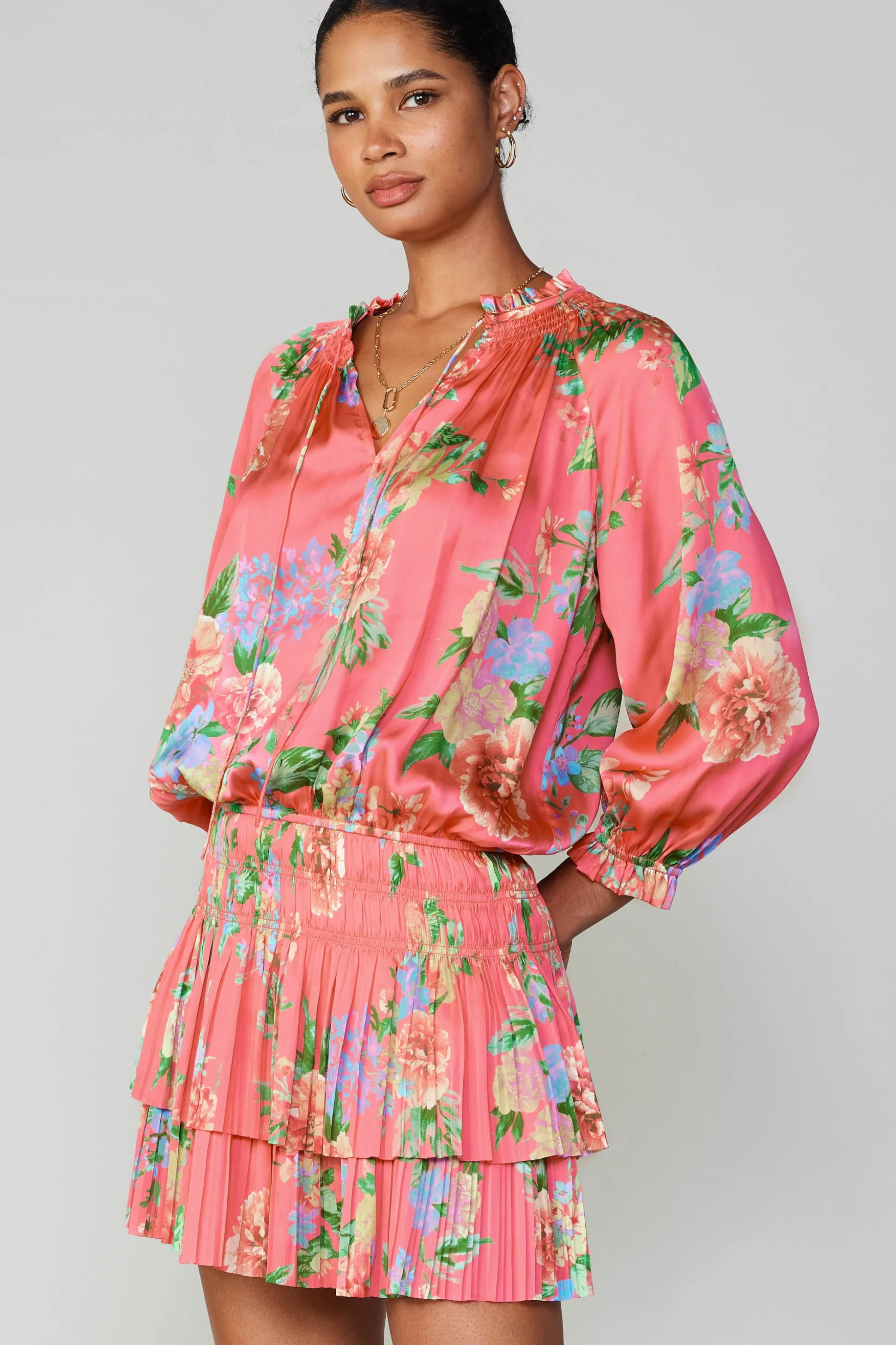 Aurelie Floral Mini Dress<Current Air Sale