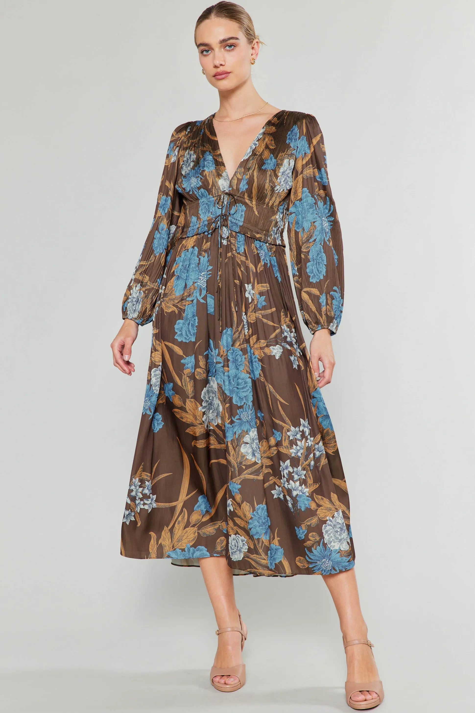 Sidonie Pleated Midi Dress<Current Air Discount