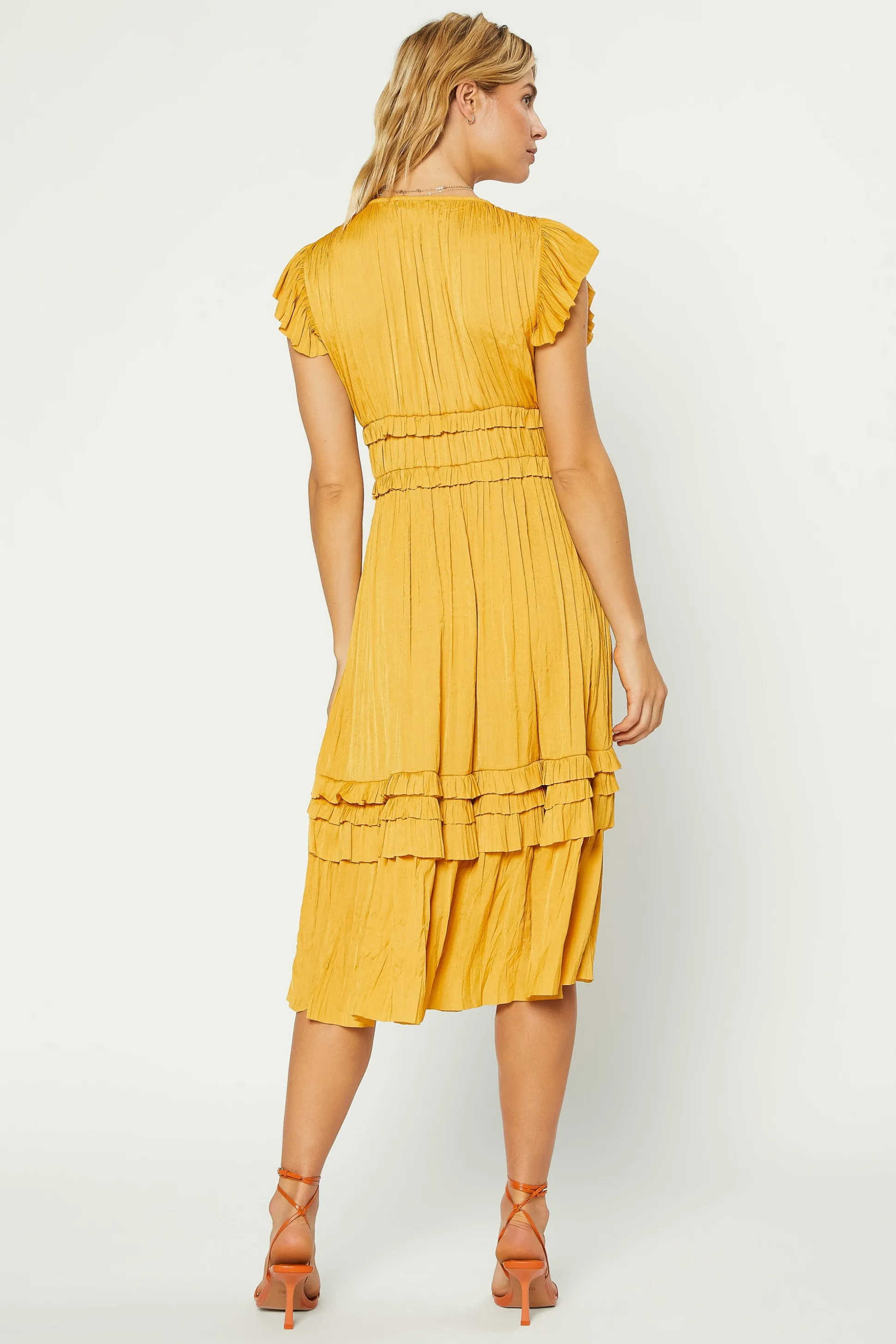 Sereia Pleated Midi Dress<Current Air Sale