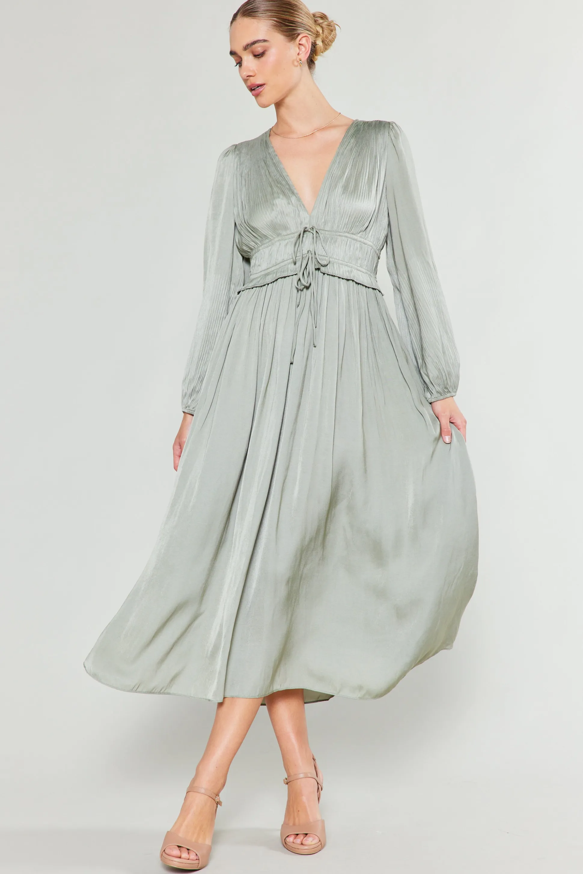 Sidonie Pleated Maxi Dress<Current Air Clearance