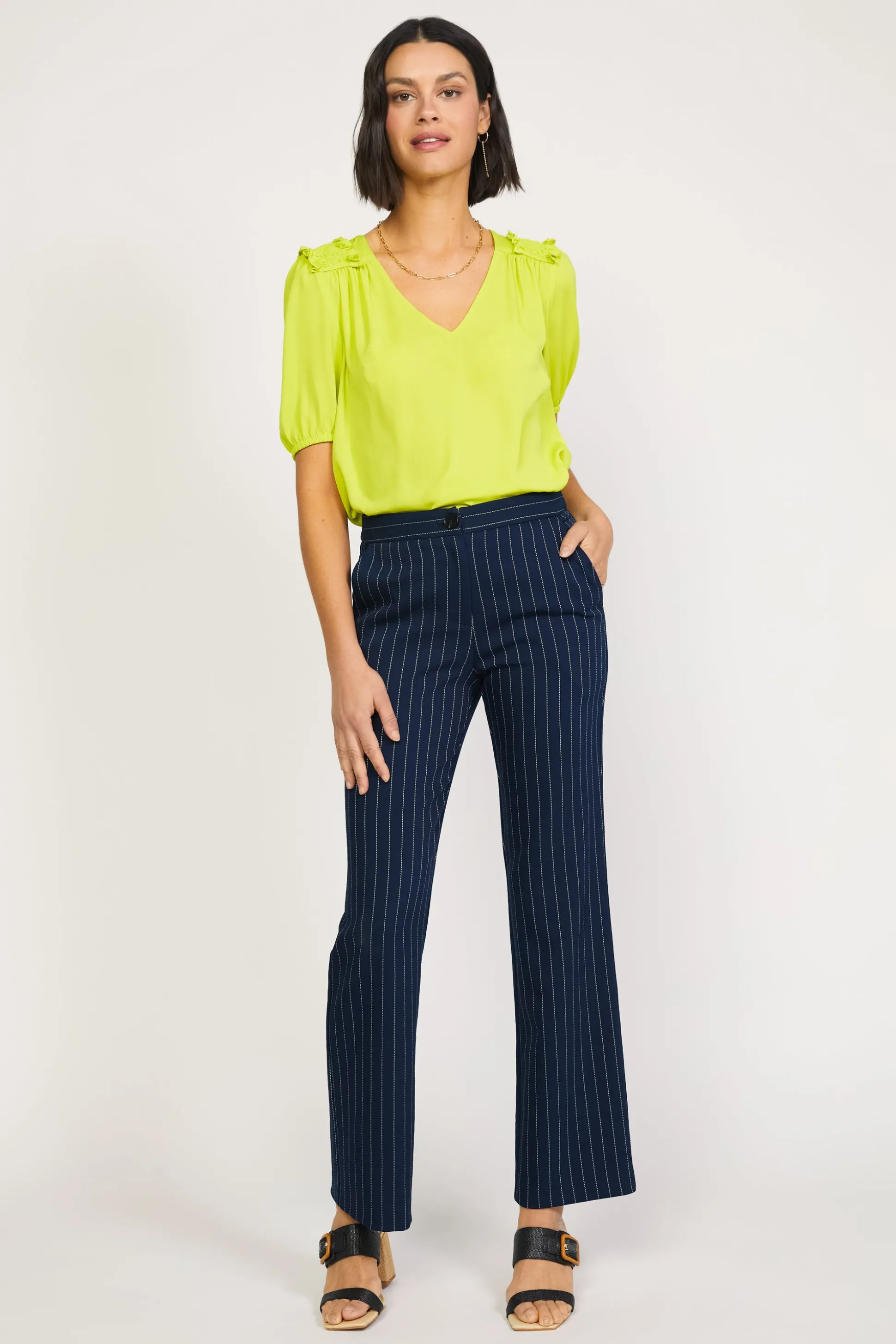 Pinstriped Bootcut Pant<Current Air Outlet