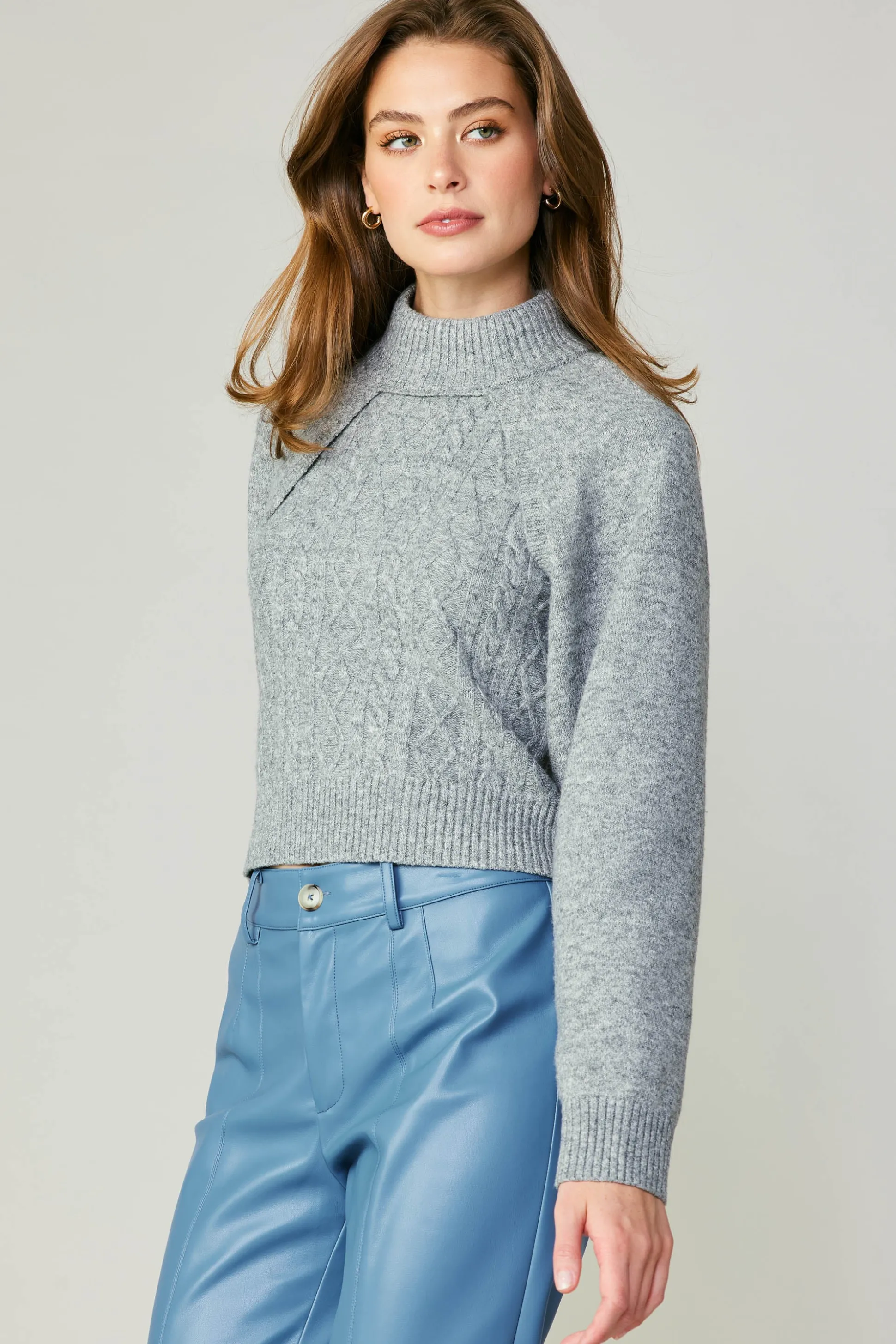 Two Piece Cable Knit Sweater<Current Air Hot