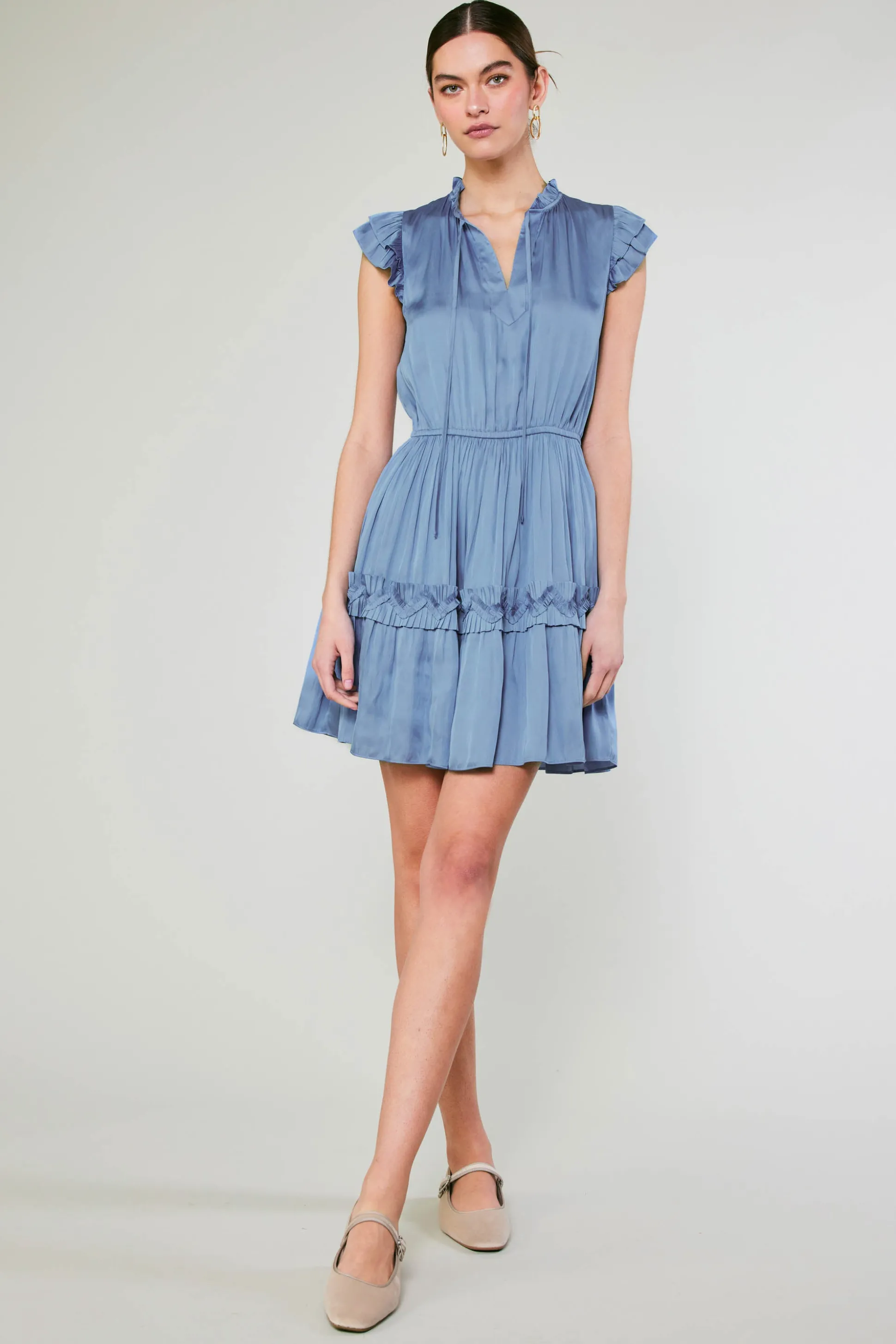 Flutter Sleeve Mini Dress<Current Air Online