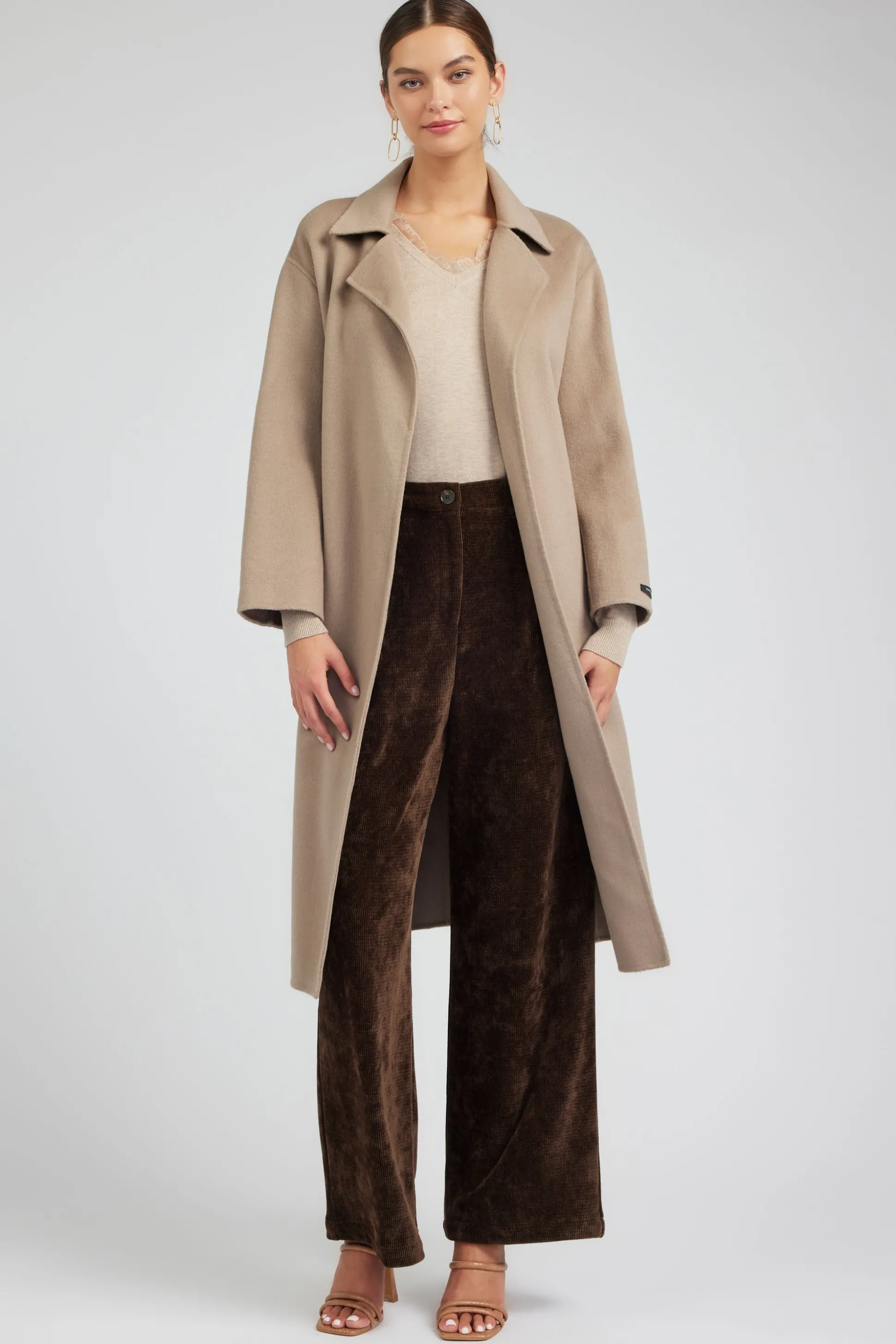 Oversized Belted Wool Coat<Current Air Outlet