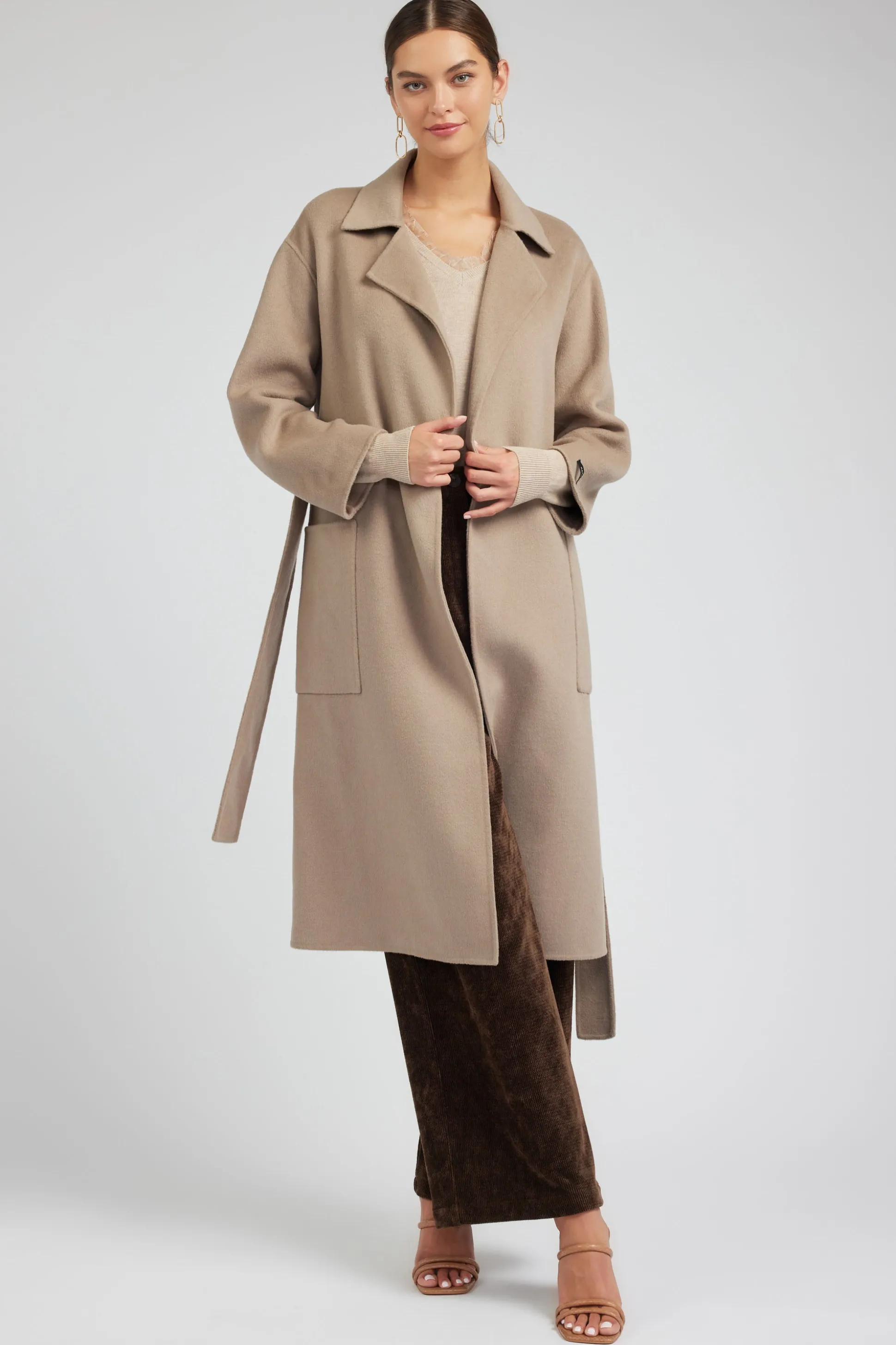 Oversized Belted Wool Coat<Current Air Outlet