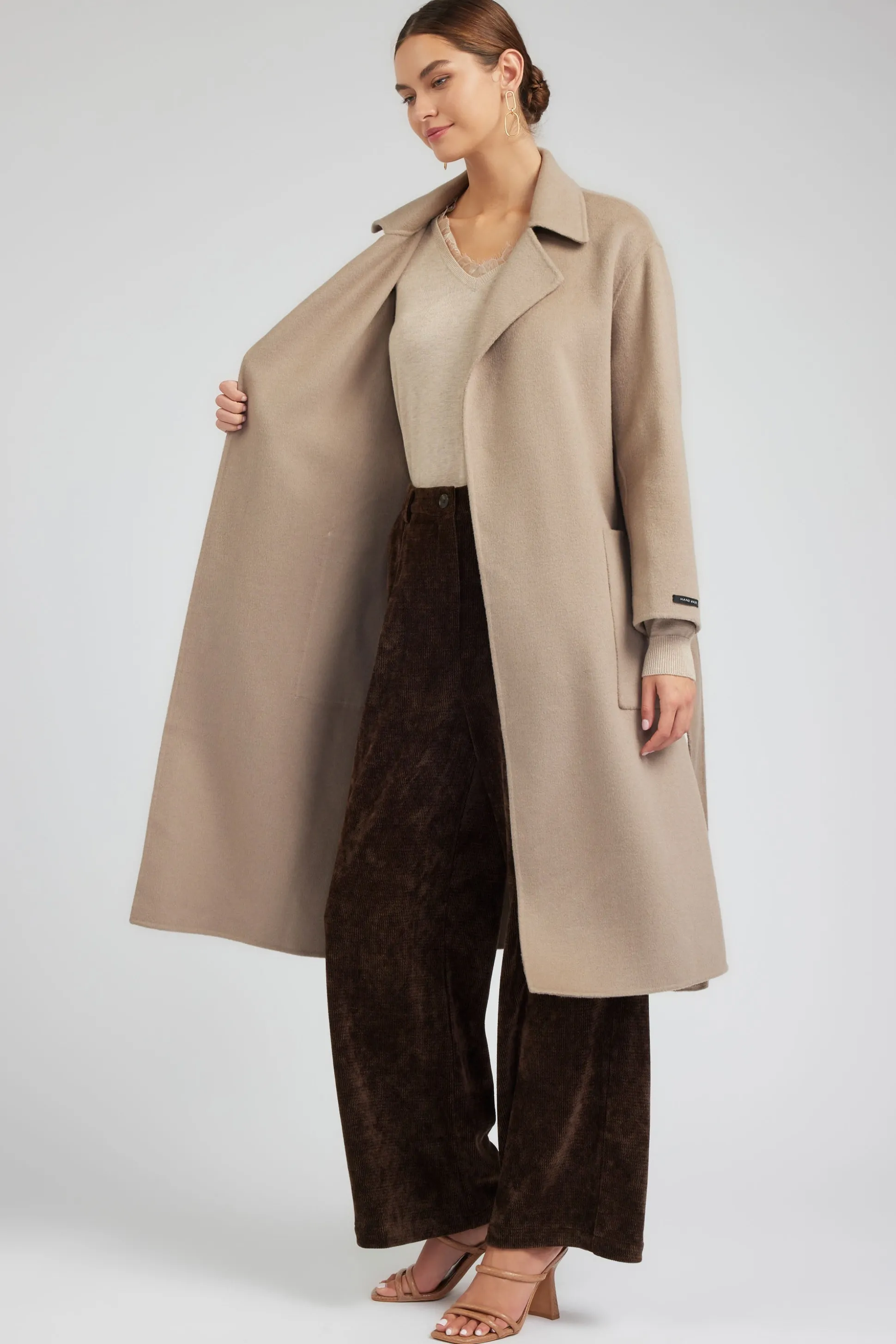 Oversized Belted Wool Coat<Current Air Outlet