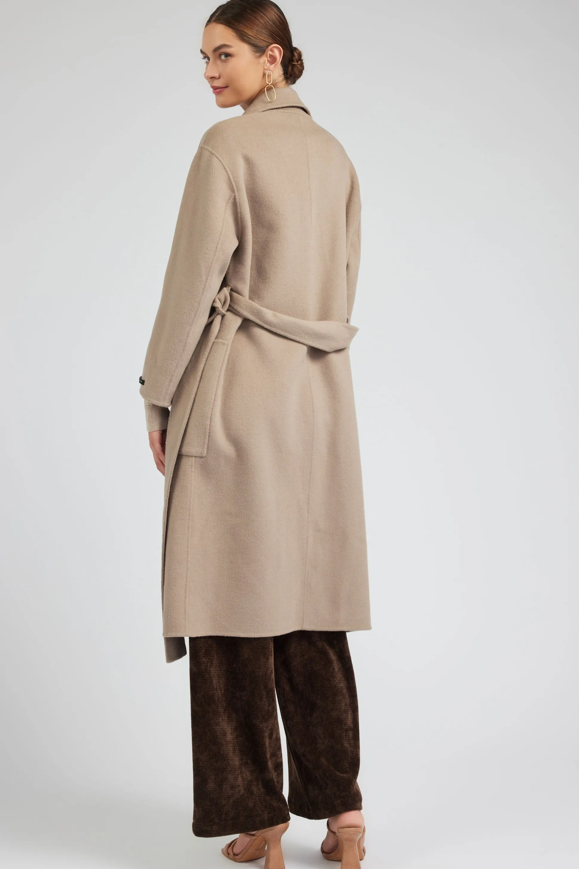 Oversized Belted Wool Coat<Current Air Outlet