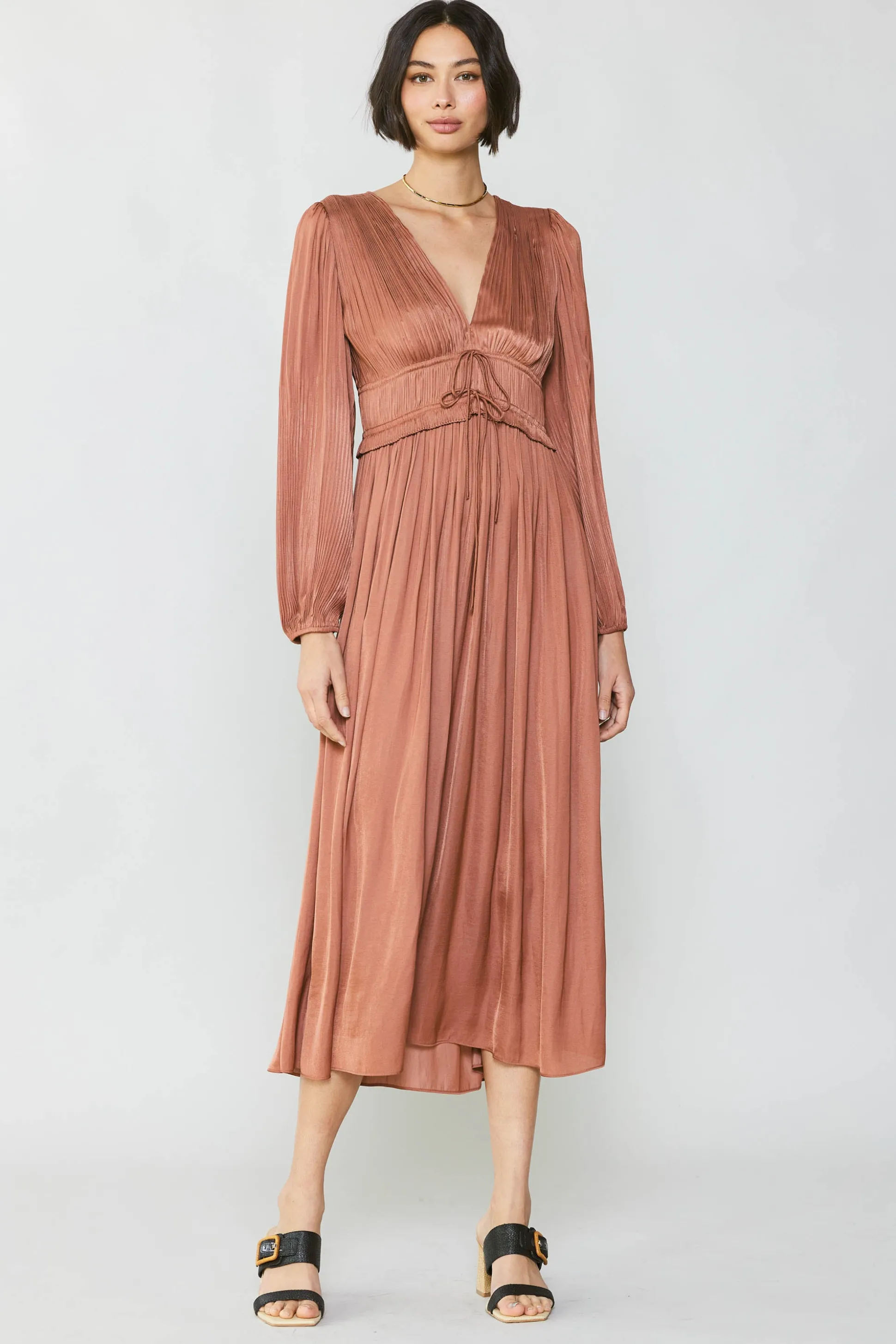 Sidonie Pleated Maxi Dress<Current Air Best