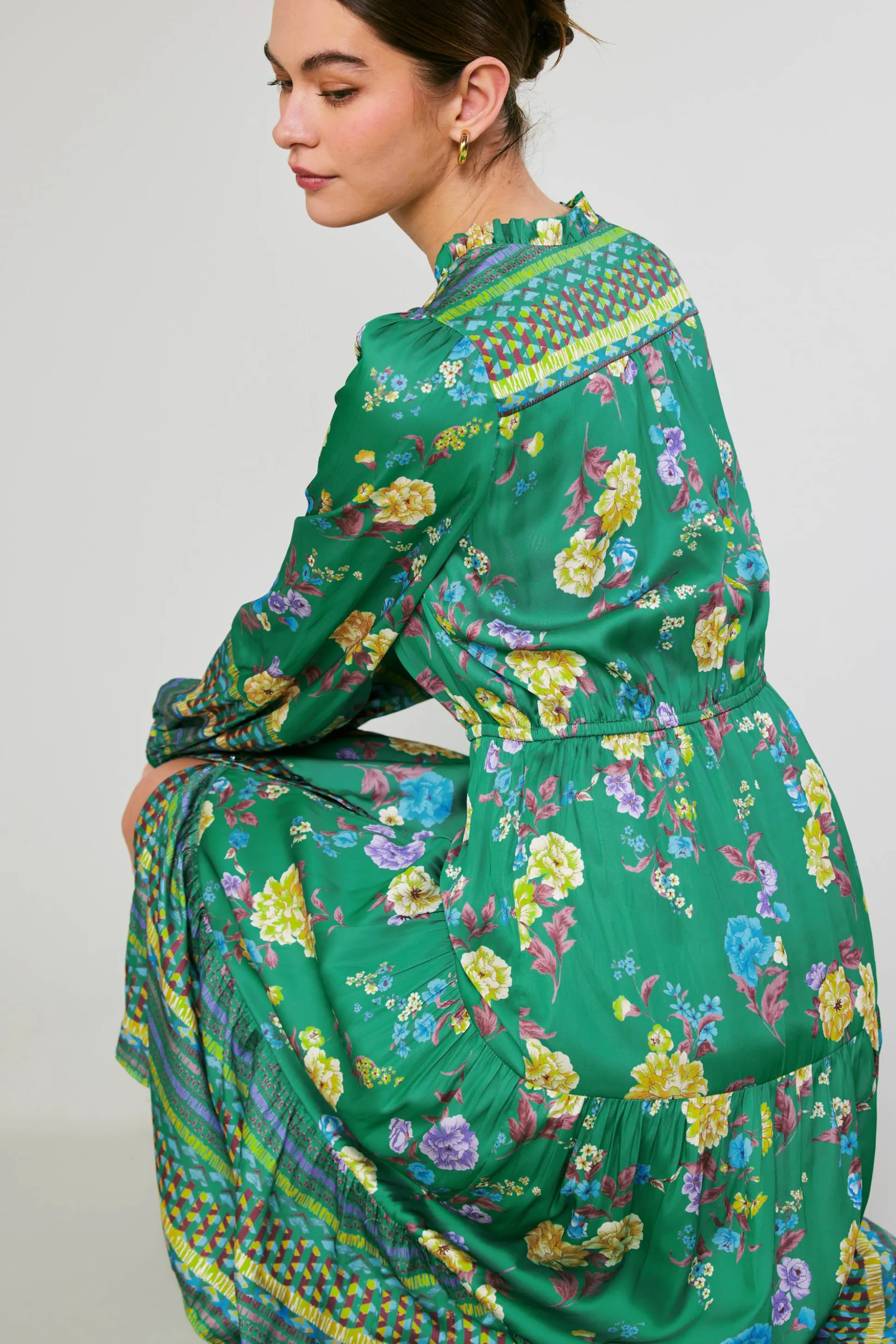 Floral Motif Buttondown Dress<Current Air Hot