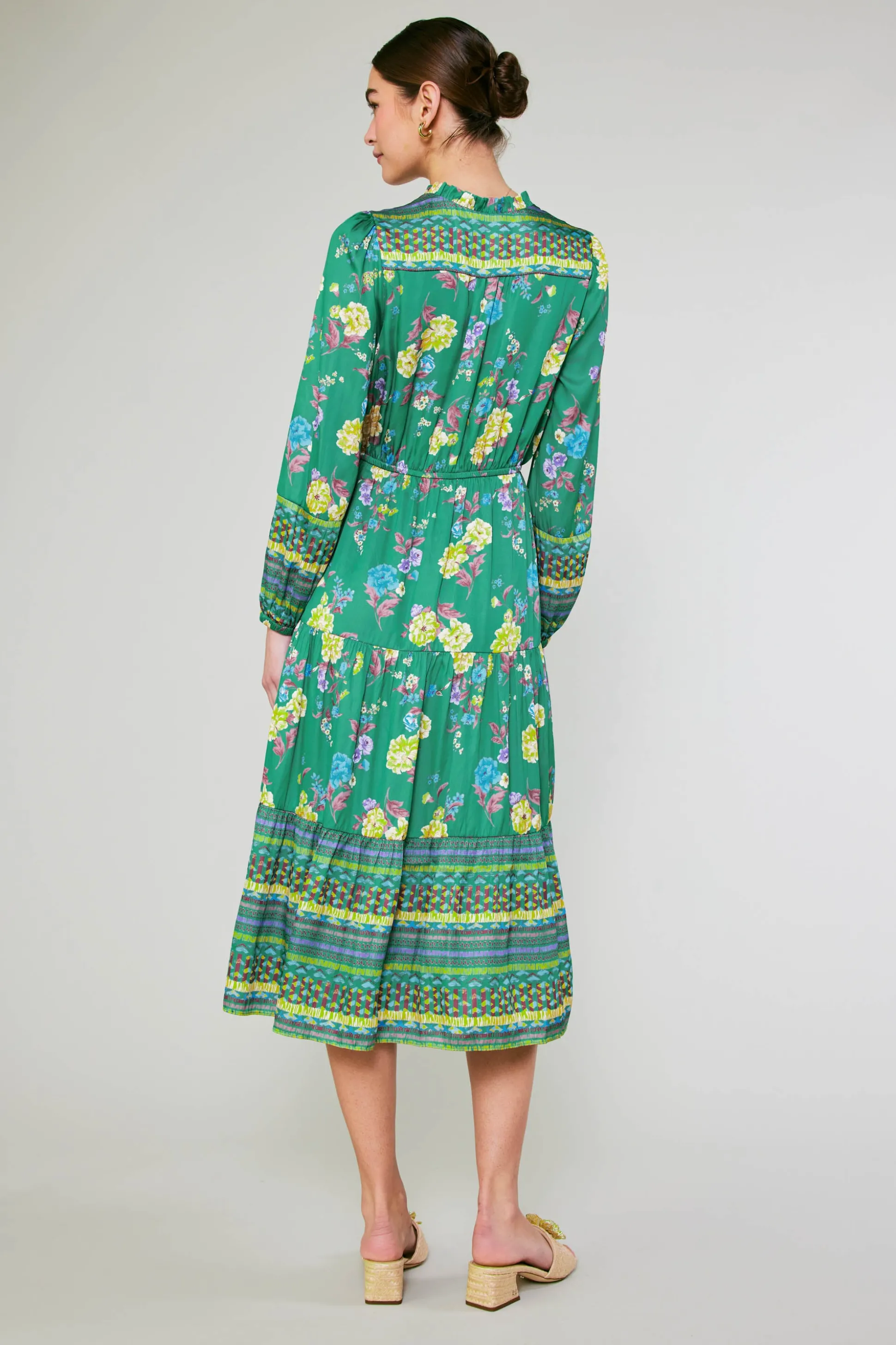 Floral Motif Buttondown Dress<Current Air Hot