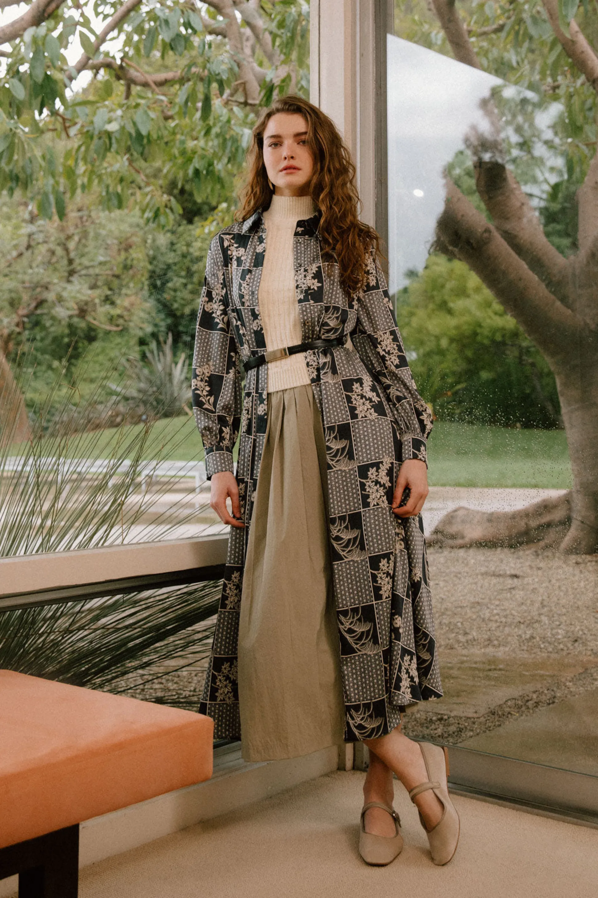 Paneled Buttonup Dress<Current Air Best