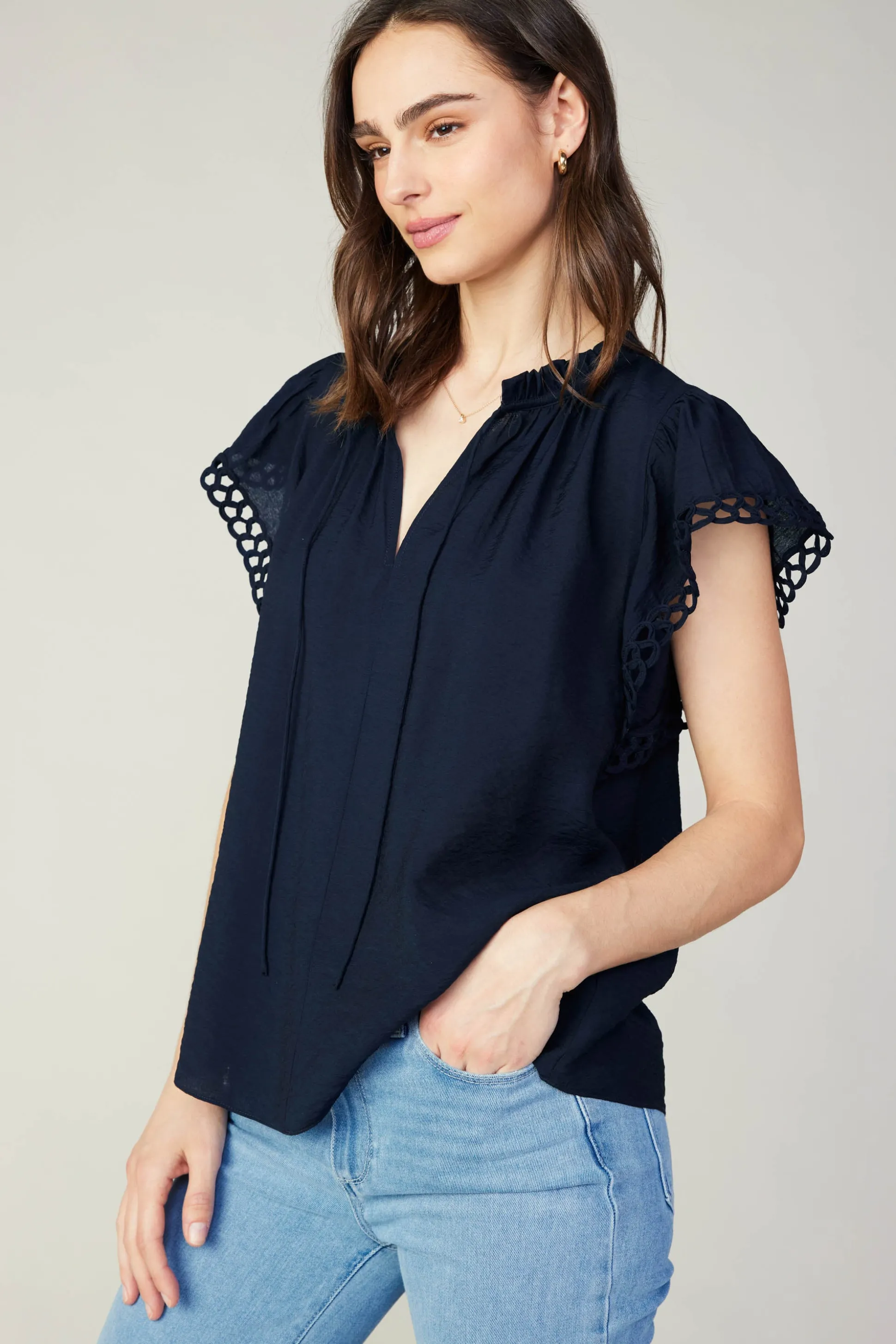 Eyelet Blouse<Current Air Best