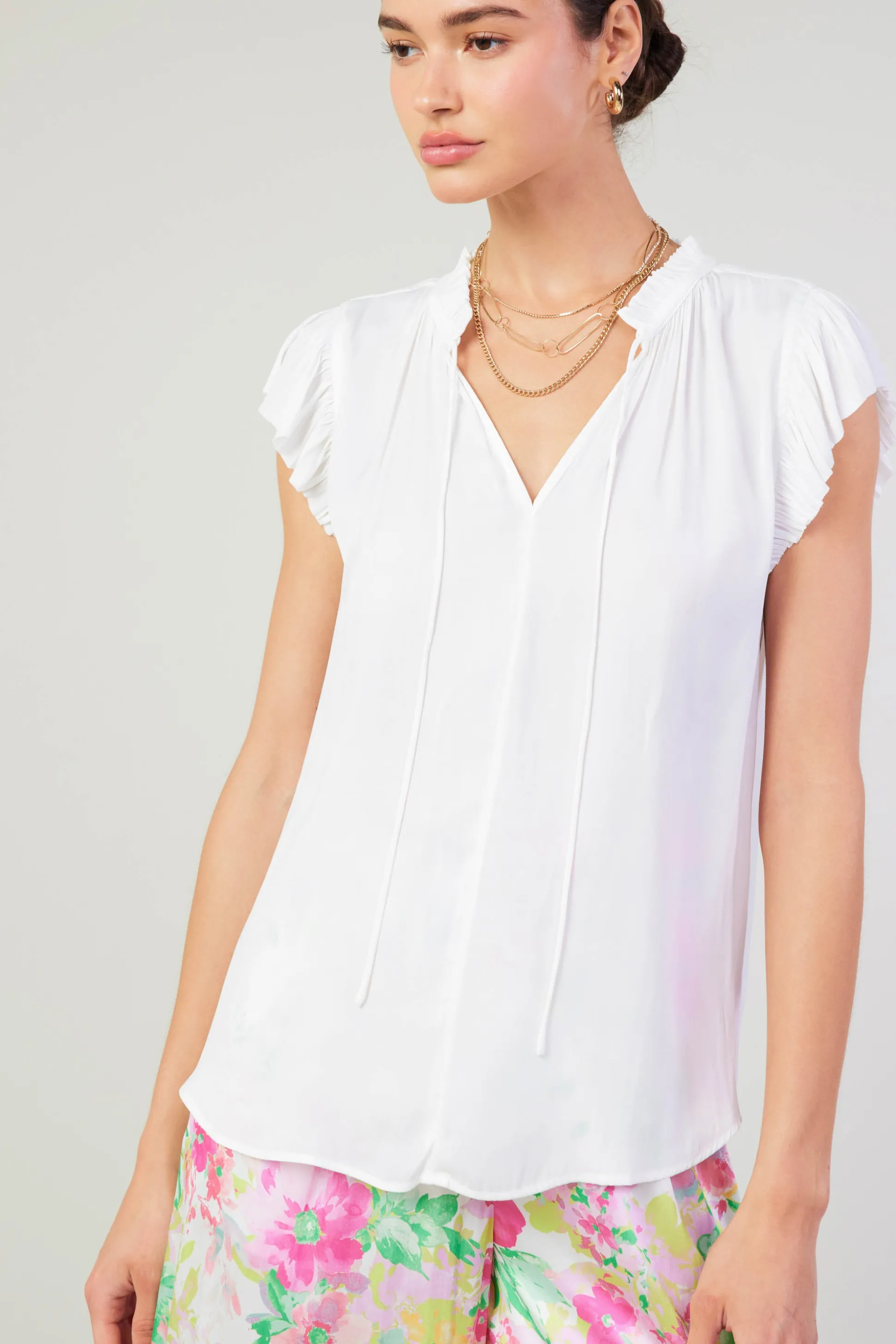 Margot Pleated Sleeve Blouse<Current Air Outlet