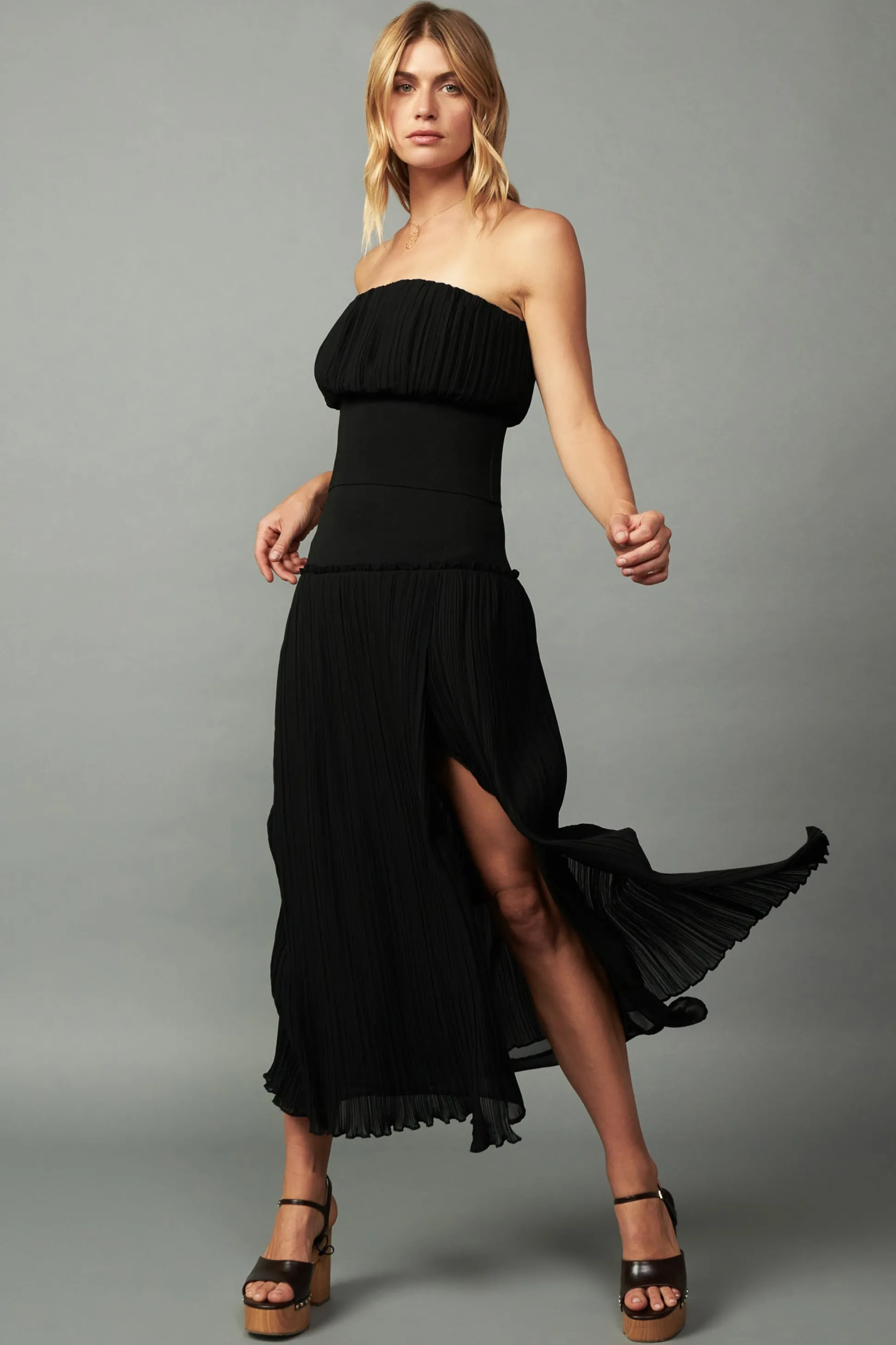 Ribbed Waist Midi Skirt<Current Air Clearance