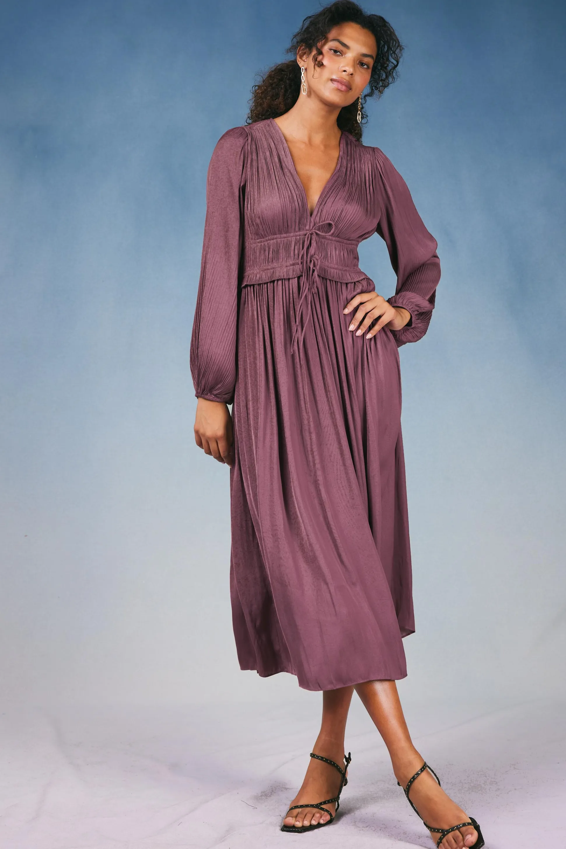 Sidonie Pleated Maxi Dress<Current Air Sale