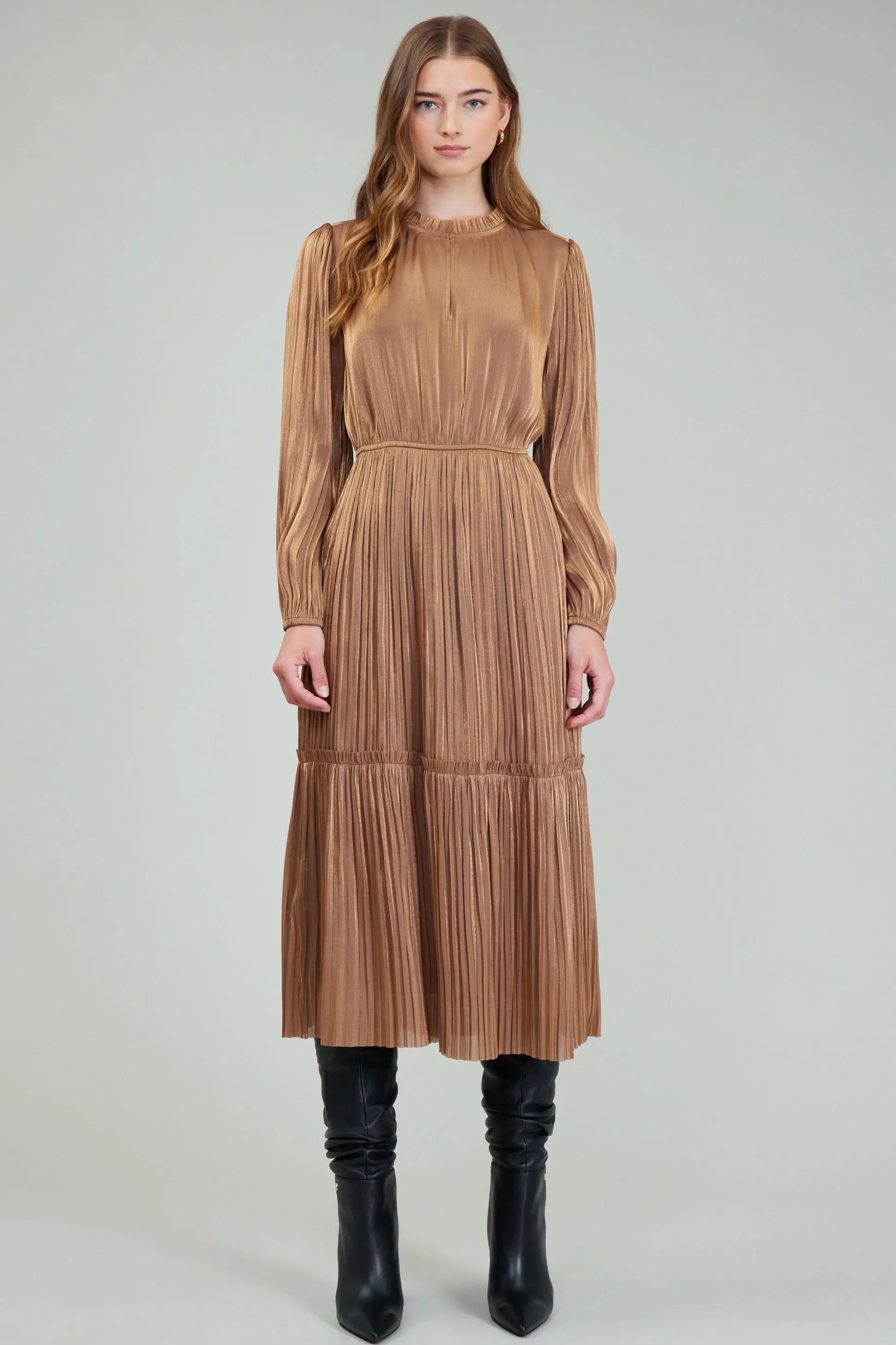 Bristol Pleated Midi Dress<Current Air Outlet