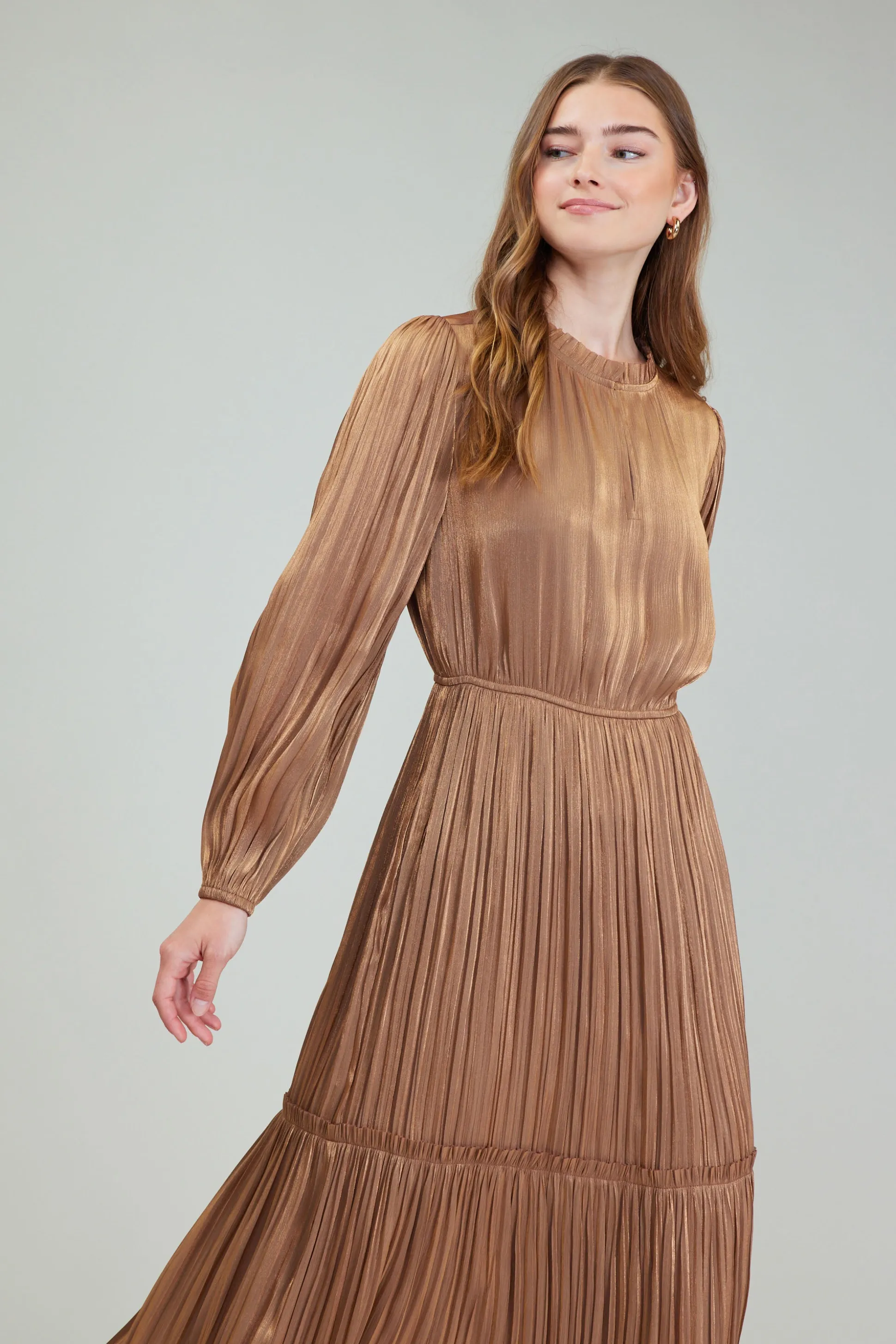 Bristol Pleated Midi Dress<Current Air Outlet