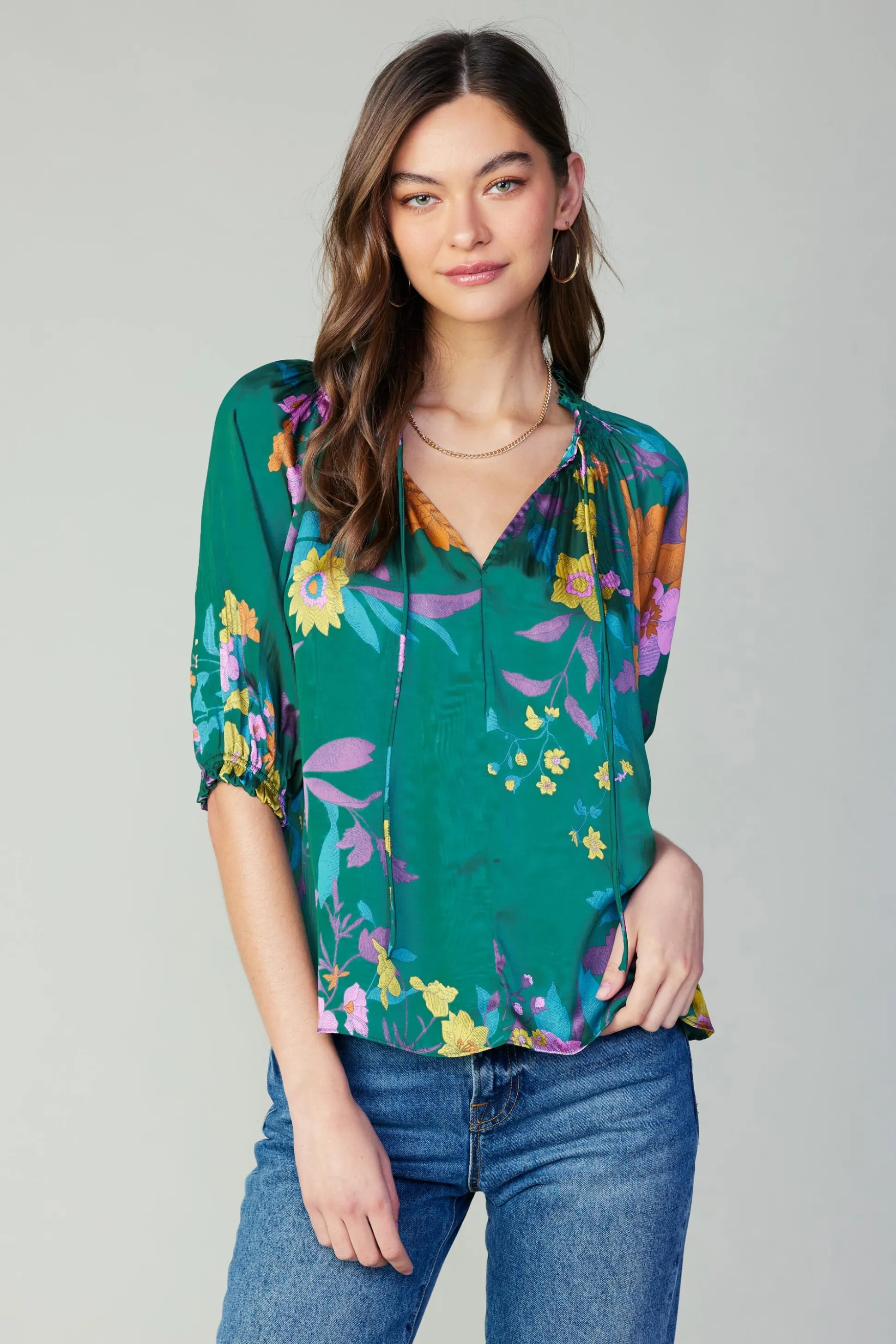 Angelica Floral Blouse<Current Air Best