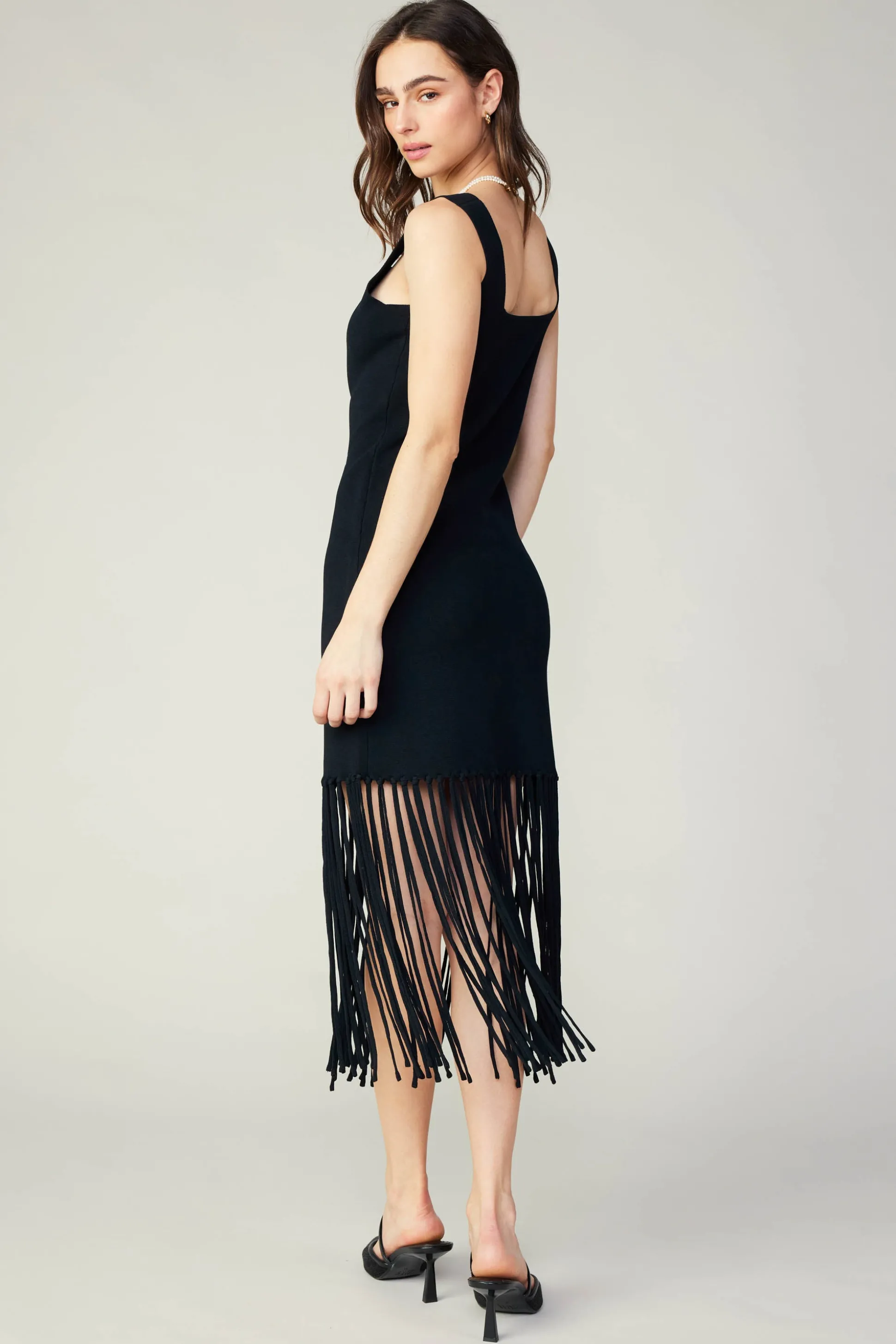 Knit Fringe Hem Dress<Current Air New