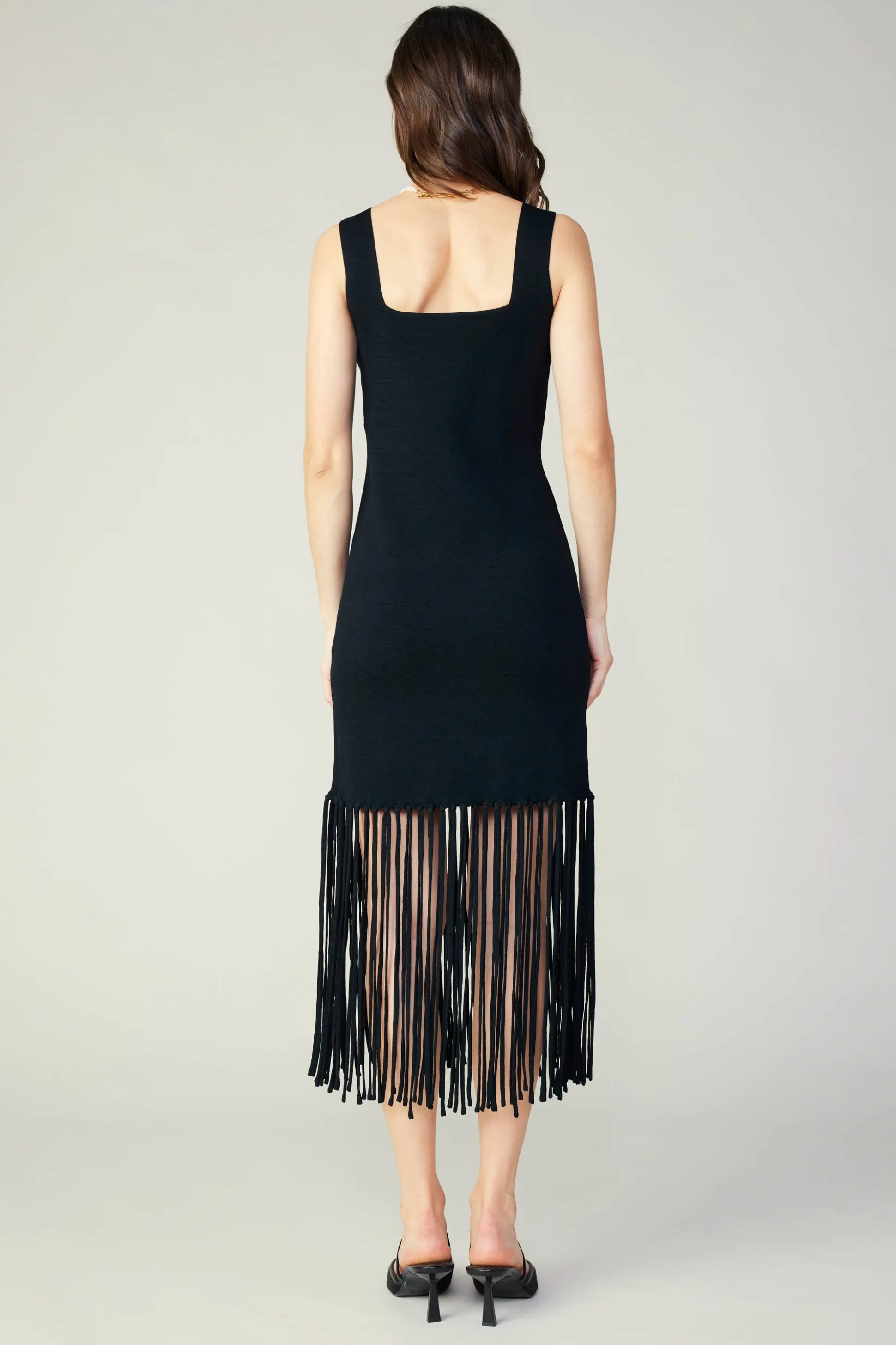 Knit Fringe Hem Dress<Current Air New